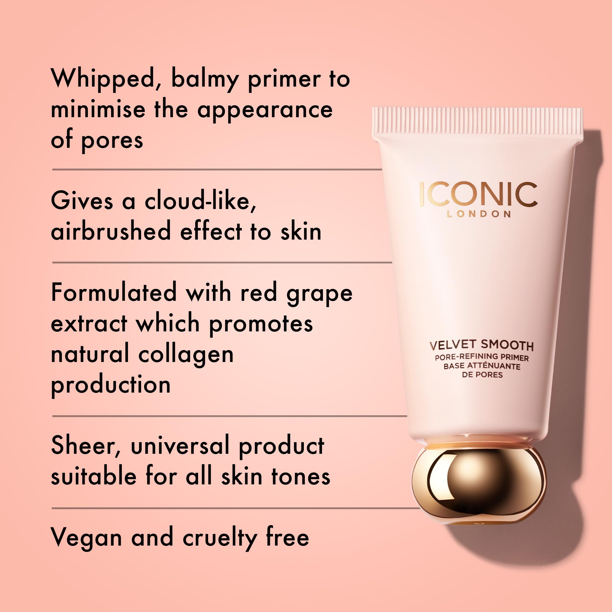 ICONIC LONDON Velvet Smooth Pore-Refining Primer | Whipped, Balmy Primer, Diffuses Pores, Cruelty-Free, Vegan Makeup, 1.01 Fl oz ICONIC LONDONBuy Supplements Australia