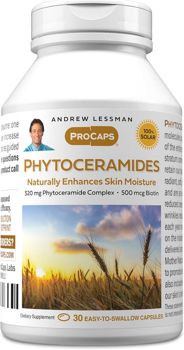 ANDREW LESSMAN Phytoceramides Skin Supplement, 60 Capsules | Plant-derived phytoceramides help support skin hydration, elasticity and a healthy-looking complexion from within.