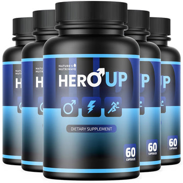 HeroUP - Natural Wellness Supplement with Plant-Based Ingredients – Non-GMO, Stimulant-Free | Made in the USA, GMP-Certified | 60 Capsules, 6 Month Suppy Nature’s NutriWaveBuy Supplements Australia