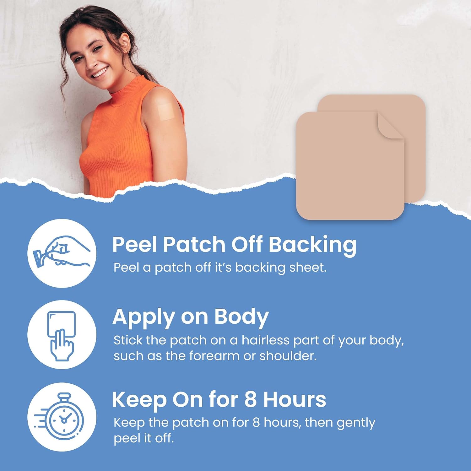 VIORY Melatonin Sleep Patches for Adults Extra Strength | Easy-to-Apply | Sleep Patch With Valerian, Relax & Wake Up Refreshed, Long-Lasting Night Comfort For Men & Women, 60 Patches