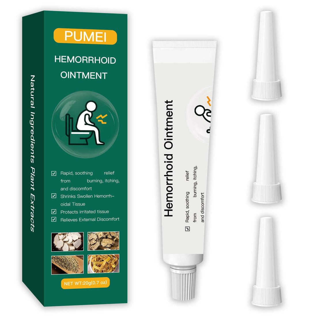 Pumei Hemorrhoid Cream,Herbal Hemorrhoid Ointment,Massage Hemorrhoids Ointment,for Men and Women Herbal Hemorrhoids Cream PumeiBuy Supplements Australia