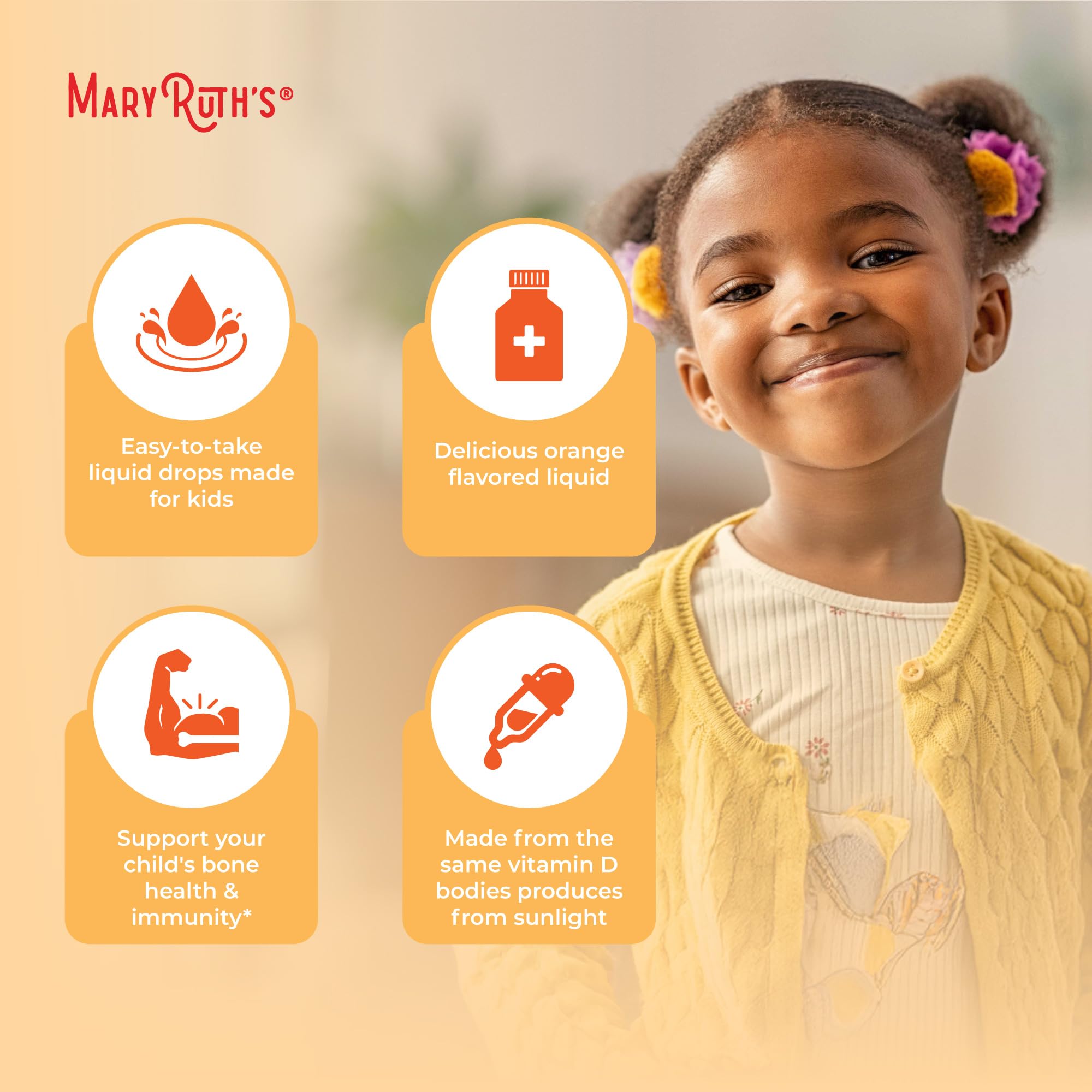 MARYRUTH'S Vitamin D3 Liquid Drops | Megadose 4000 IU | USDA Organic Liquid Vitamin D Spray for Adults & Kids | Immune Support & Bone Health | Vegan | Gluten Free | Non-GMO | 30 Servings