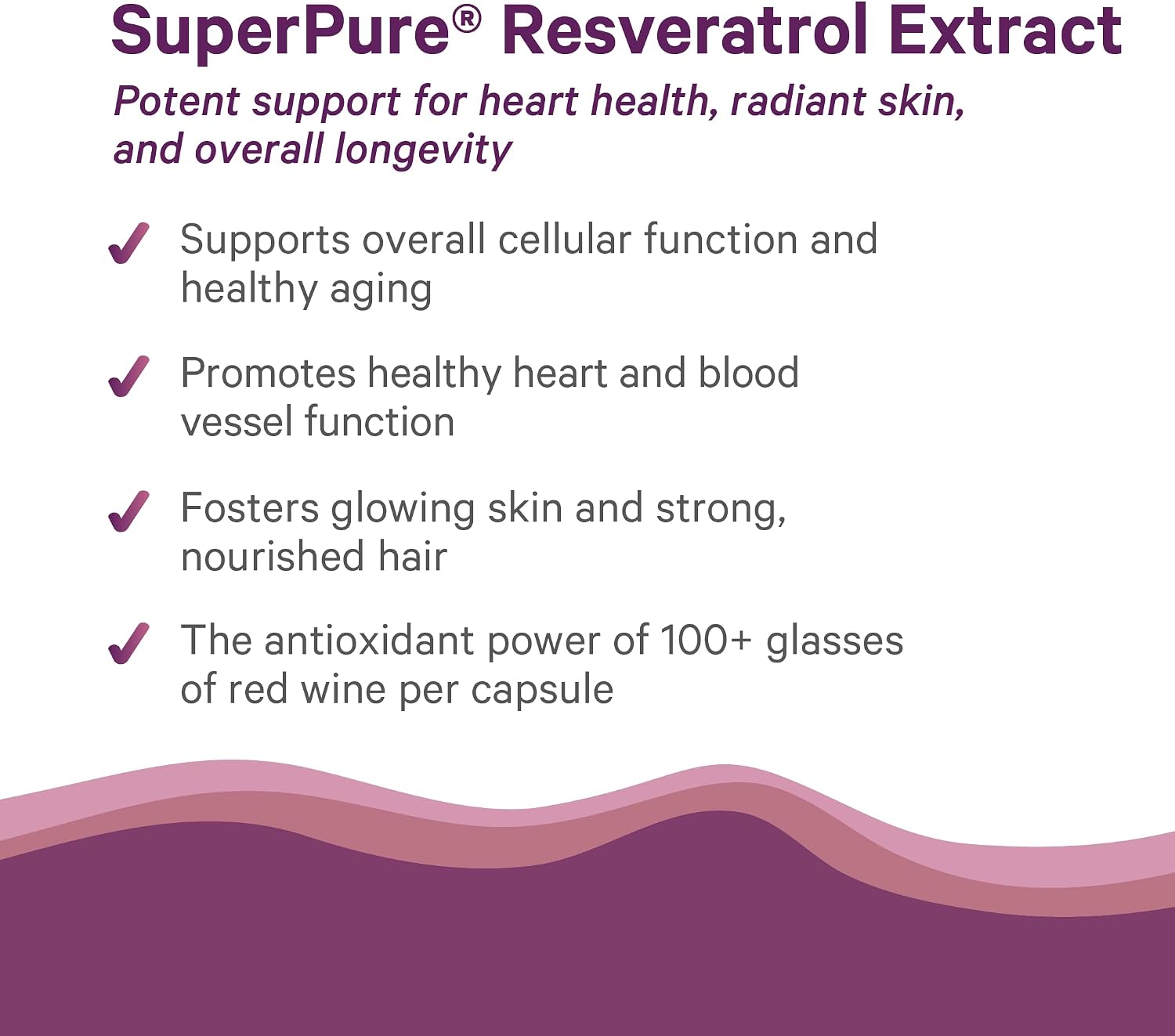 PURE SYNERGY SuperPure Resveratrol Extract | Organic Resveratrol Supplement | Antioxidant Trans-Resveratrol Extract with Grape Polyphenols | for Healthy Aging, Heart, and Skin Health (60 Capsules)