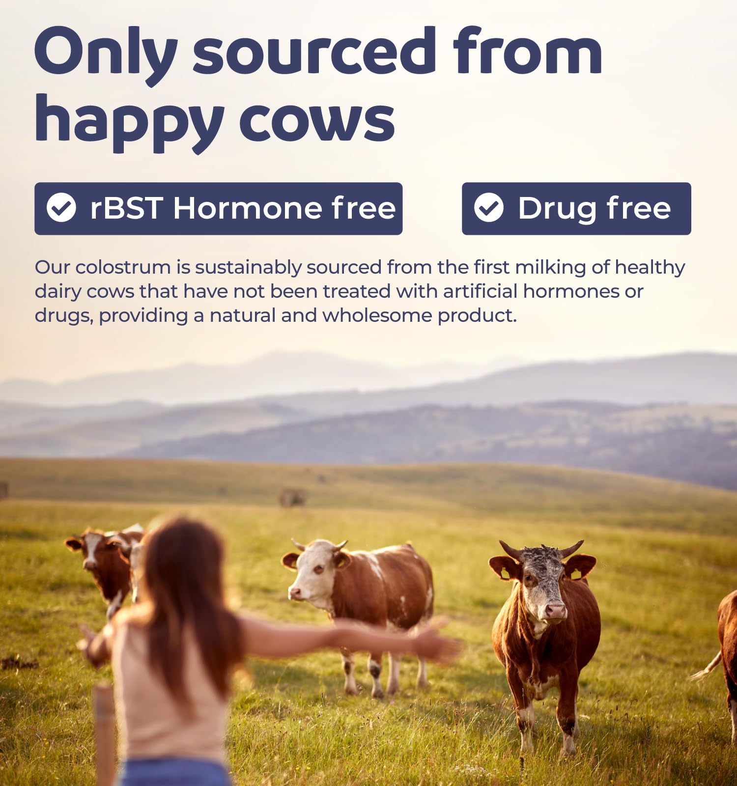 Bovine Colostrum for Women - Colostrum Supplement with 1,000mg per Serving and 30% IgG Immunoglobulins from First Milking - Low Heat Processed for Maximum Potency Non-GMO & Made in the US (2 Month)