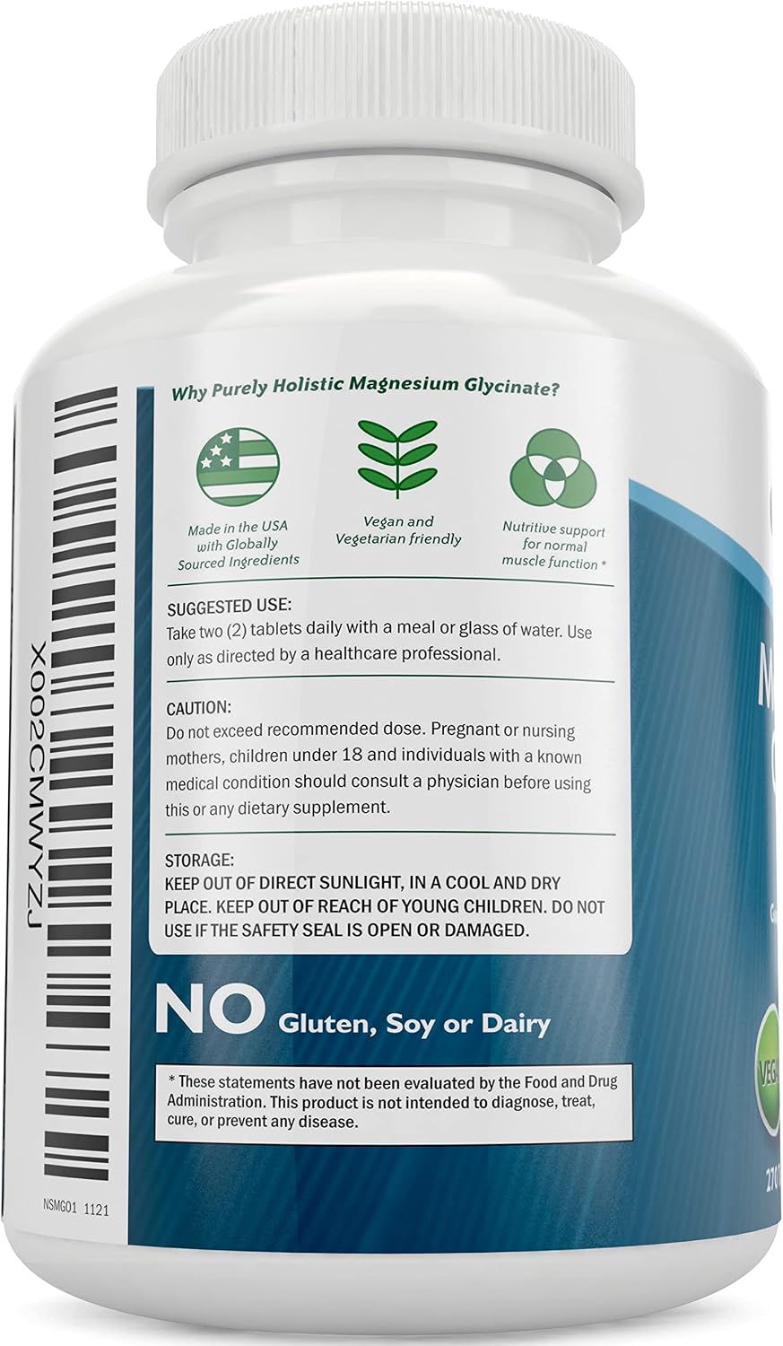 Magnesium Glycinate 400mg + Selenium 200mcg - Vegan Bundle - 270 Tablets & 365 Capsules - Made in USA