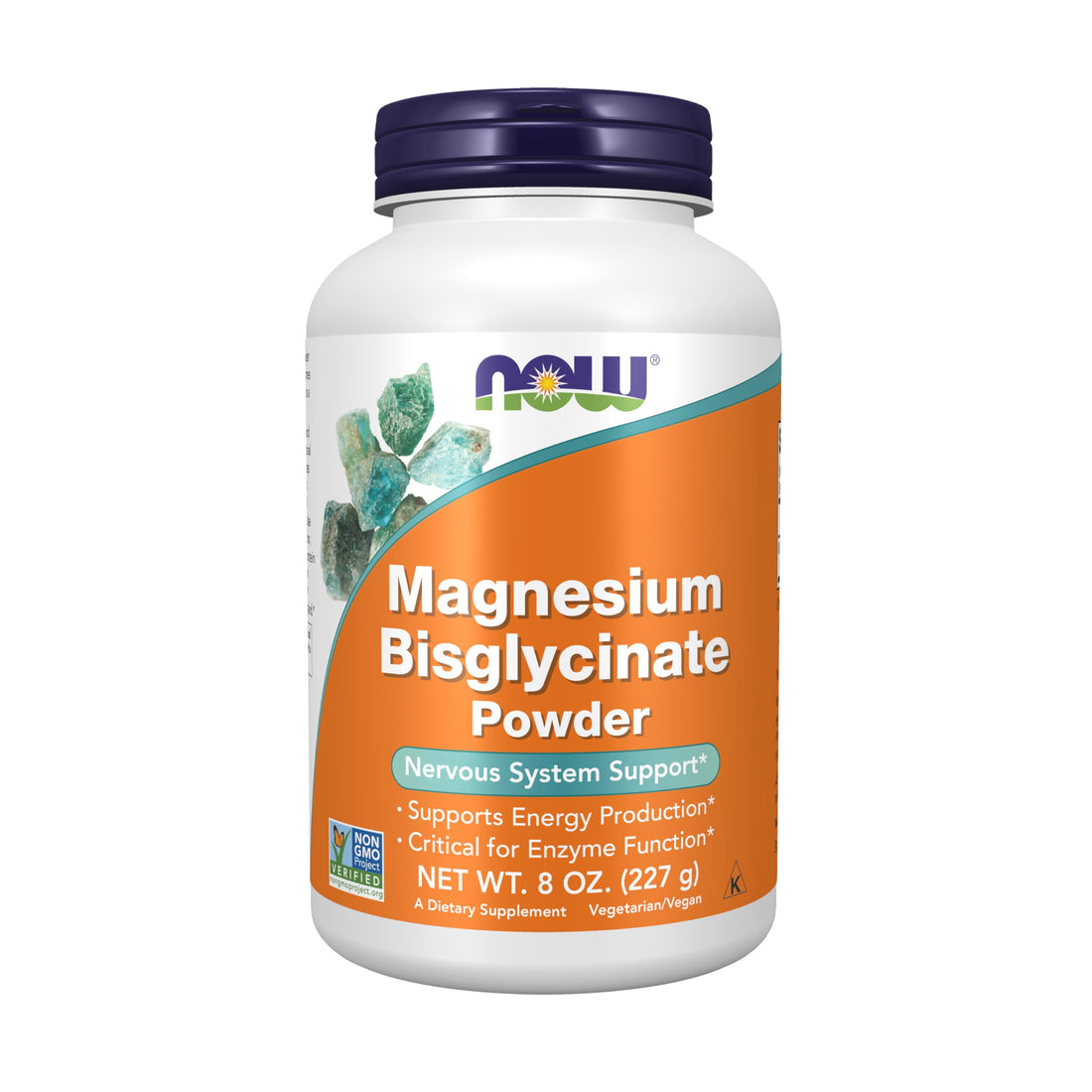 NOW Foods Supplements, Magnesium Bisglycinate Powder, Enzyme Function*, Nervous System Support*, 8-Ounce NOW FoodsBuy Supplements Australia