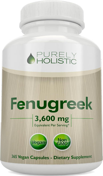 Fenugreek Capsules, Energy & Performance Support, 10:1 Fenugreek Extract | Extra Strength Formula, Supports Hormone Balance for Men & Women, Vegan Gluten-Free & Non-GMO, 365 Capsules (4 Month Supply)
