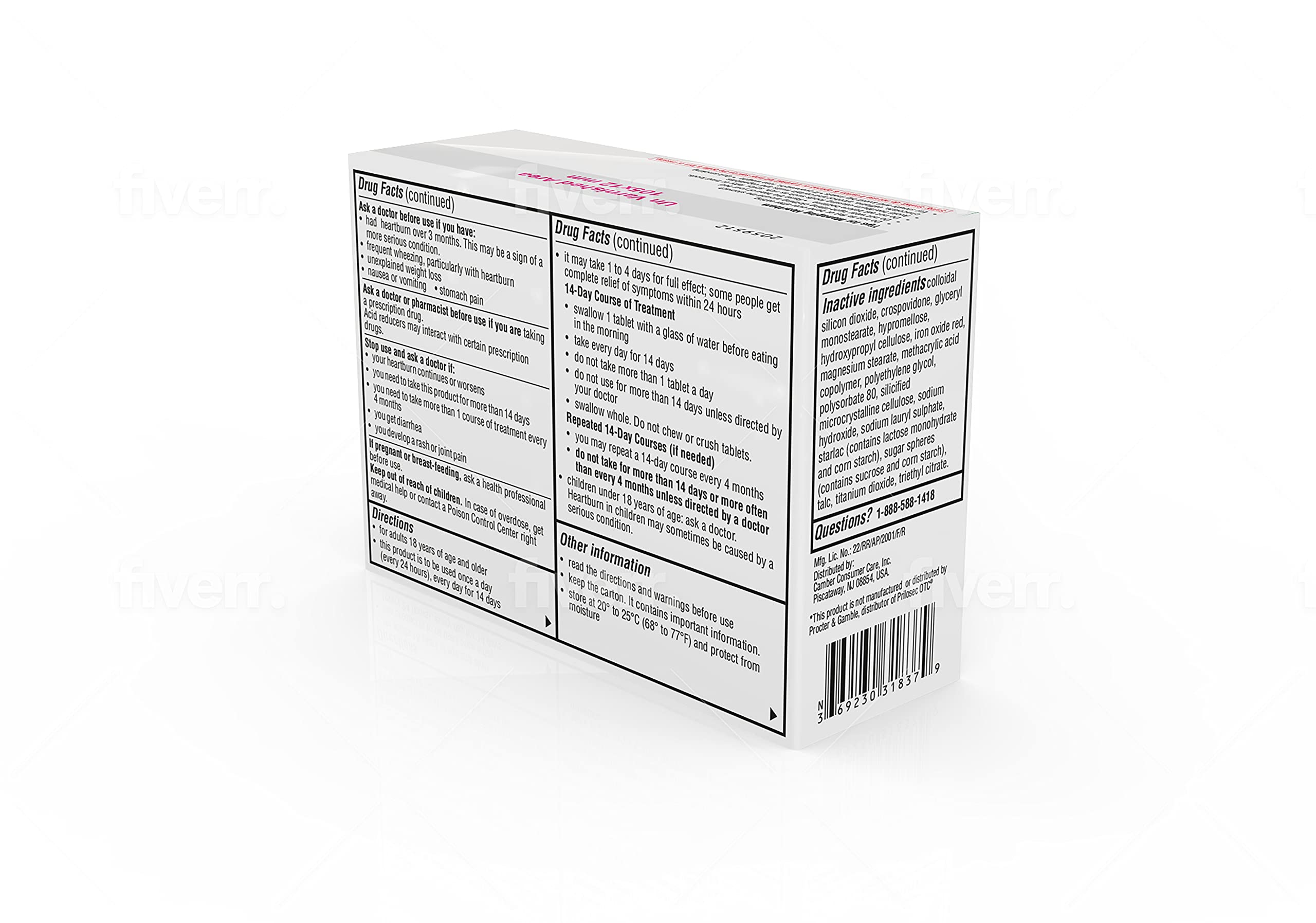 Camber Omeprazole 20mg Delayed-Release Tablets, Heartburn and Acid Reducer Reflux Medicine (42 Count) CAMBER PHARMACEUTICALS, INC buy supplements Au