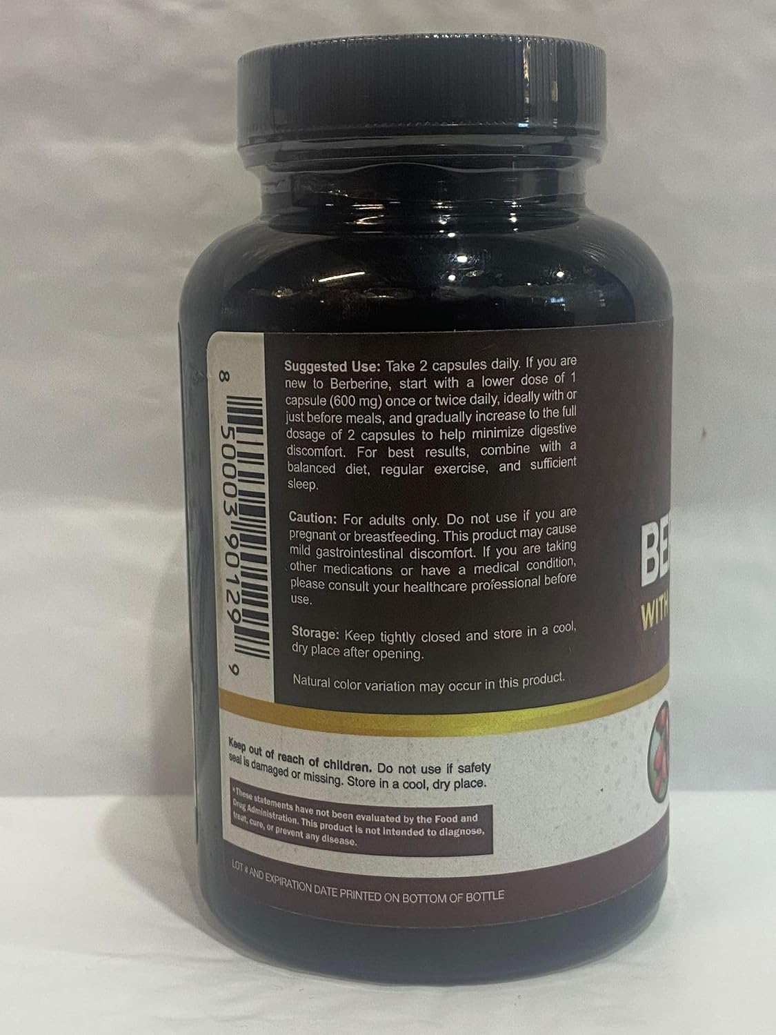 NutriFlair Berberine HCl 1200mg, 120 Capsules - Plus Ceylon Cinnamon, Berberine HCI Root Supplements Pills - Made in USA