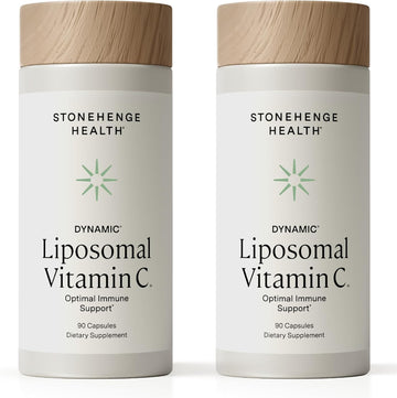 Stonehenge Health Dynamic Liposomal Vitamin C 1500mg - 90 Capsules - Advanced Formula - Phospholipids sourced from Non-GMO Sunflower, Supports Healthy Immune System (Pack of 2)