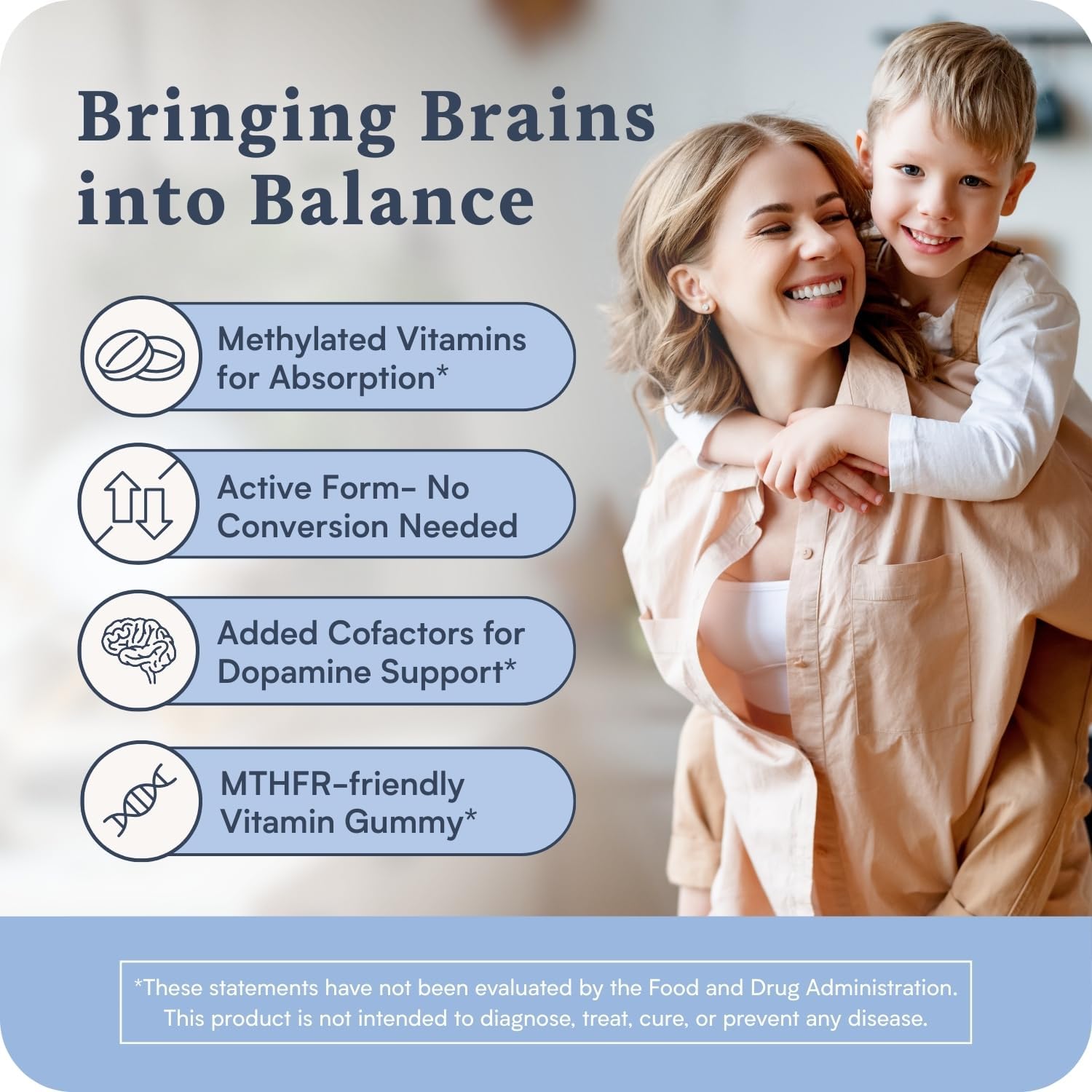 Accentrate Neuro Gummy for Kids | Supports Attention & Mood | Folinic Acid & Methylfolate | Complete Vitamin B Complex with SpectraFolate™ | MTHFR Supplement | No Artificial Ingredients | 30 Gummies