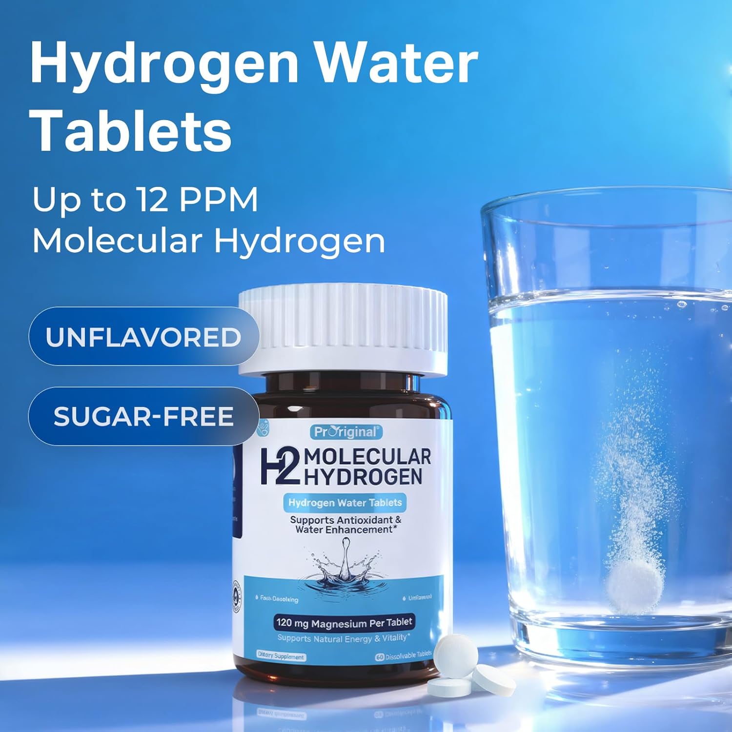 Lemon Flavor + Unflavored | 120 mg Magnesium-Based Reaction System | 120 Tablets Total
