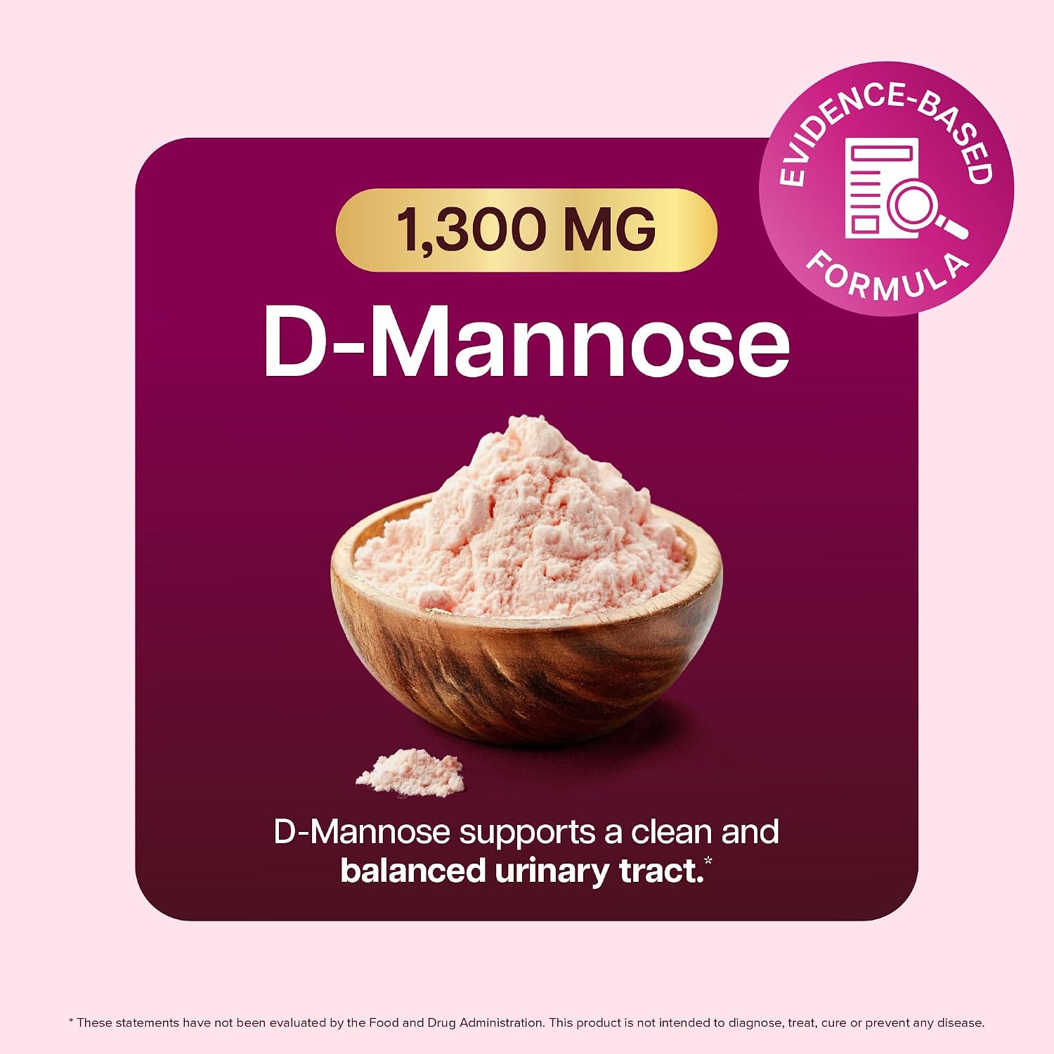 D Mannose with Cranberry, Drug-Free Urinary Tract Health Support, 240 Ct | Evidence-Based DMannose 1300mg for Urinary & Bladder Health for Women, D Mannose Supplements for Women & Men, 4 Month Supply