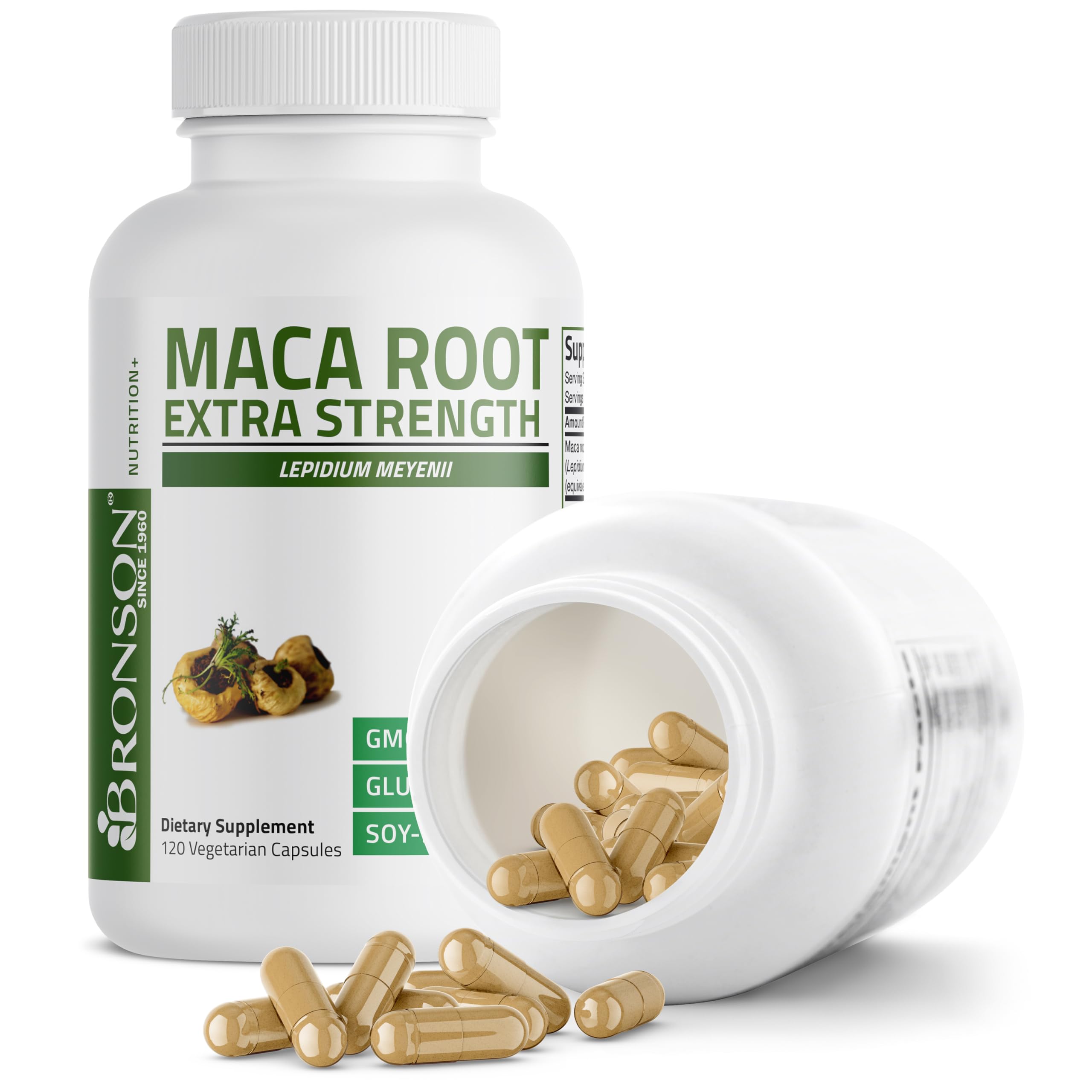 Bronson Maca Root Extra Lepidium Meyenii, Non-GMO, 90 Vegetarian Capsules