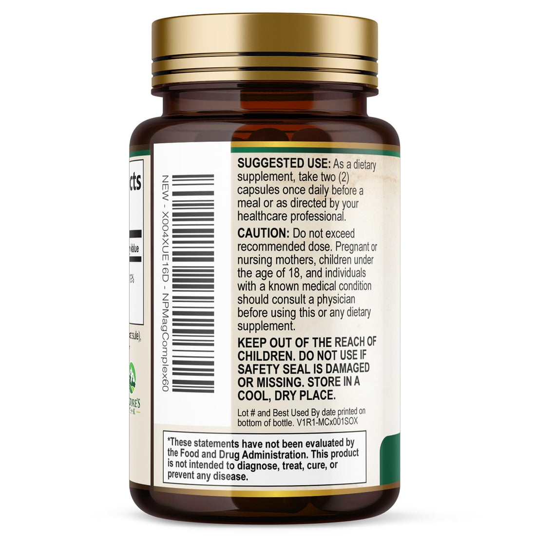 Nature's Peak Magnesium Complex supplement bottle on a white background