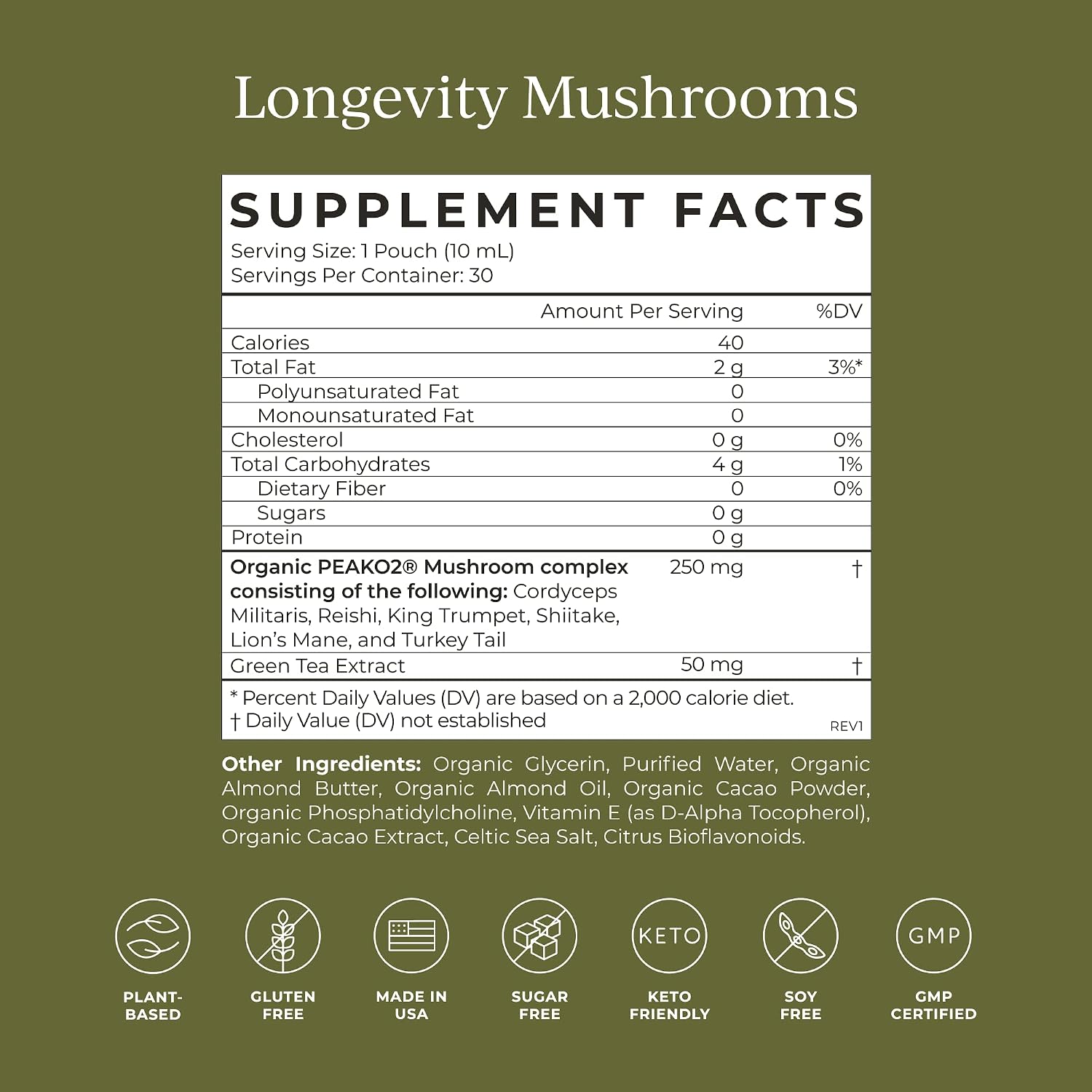 CYMBIOTIKA Liposomal Mushroom, Lion's Mane, for Immune & Energy