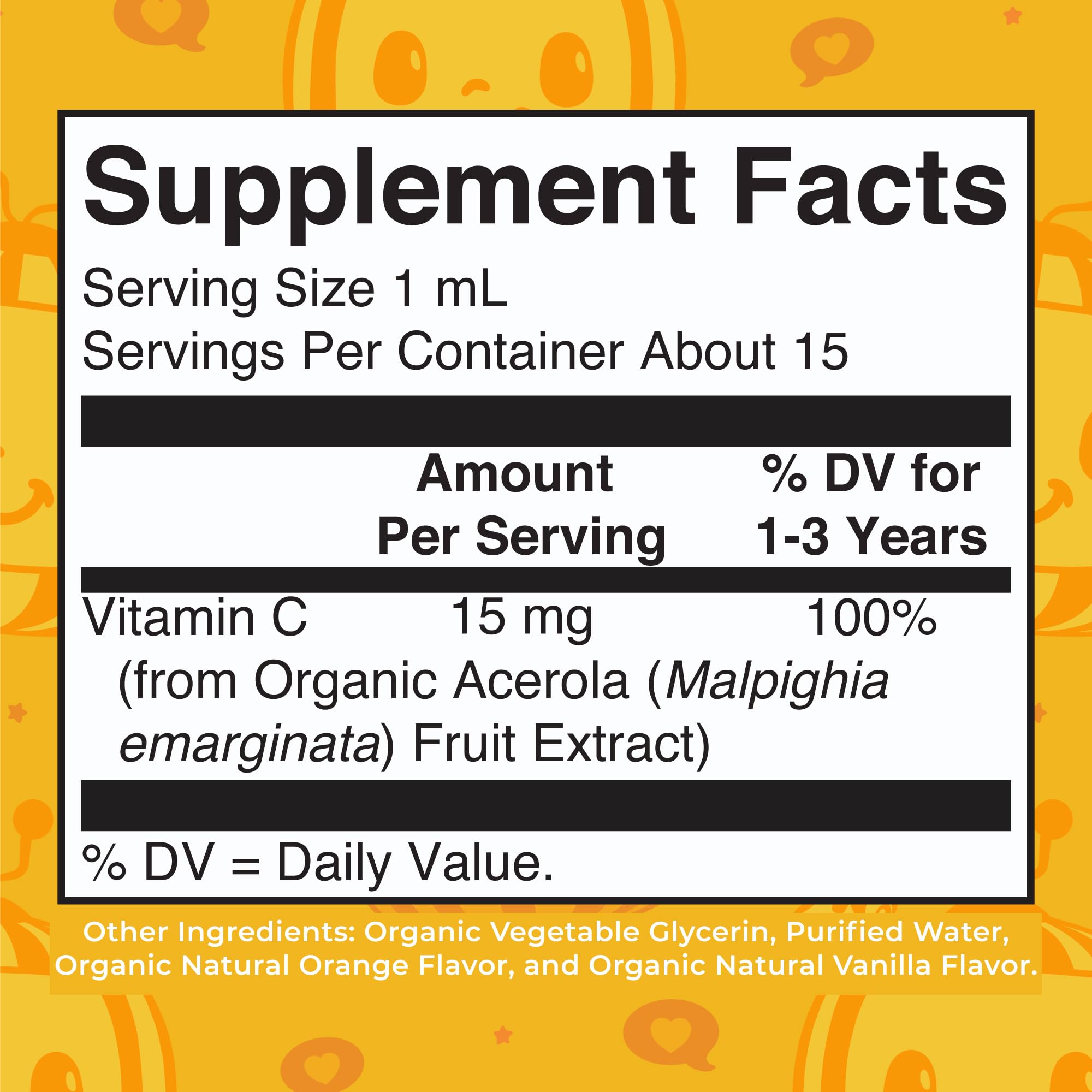 MARYRUTH'S USDA Organic Kids Vitamin C Drops Vegan Vitamin C Immune Support Supplement for Ages 4-13 | Immune Support & Overall Health | Vitamin C from Organic Acerola Fruit Extract | 2oz