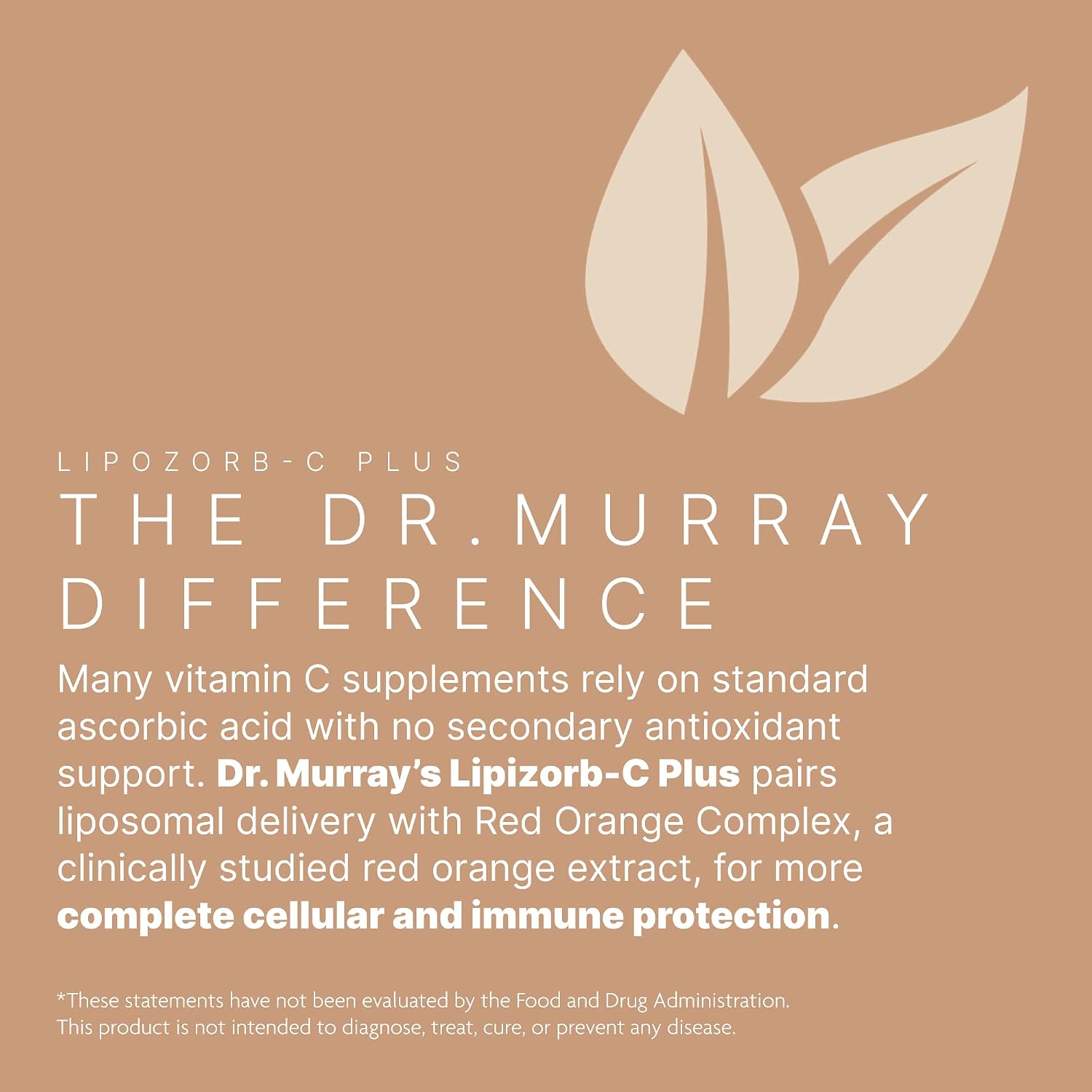 Dr. Murray's Lipizorb C Plus with Red Orange Complex - Liposomal Vitamin C | Antioxidant Support | Immune Defense | Vegan | 60 Capsules