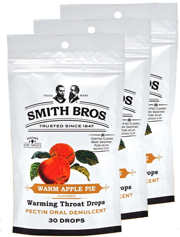 Sore Throat Lozenges with Pectin by Smith Brothers (Warming Apple Pie, 90 Count): Vintage Candy Throat Drops - The Original American Cough Drop