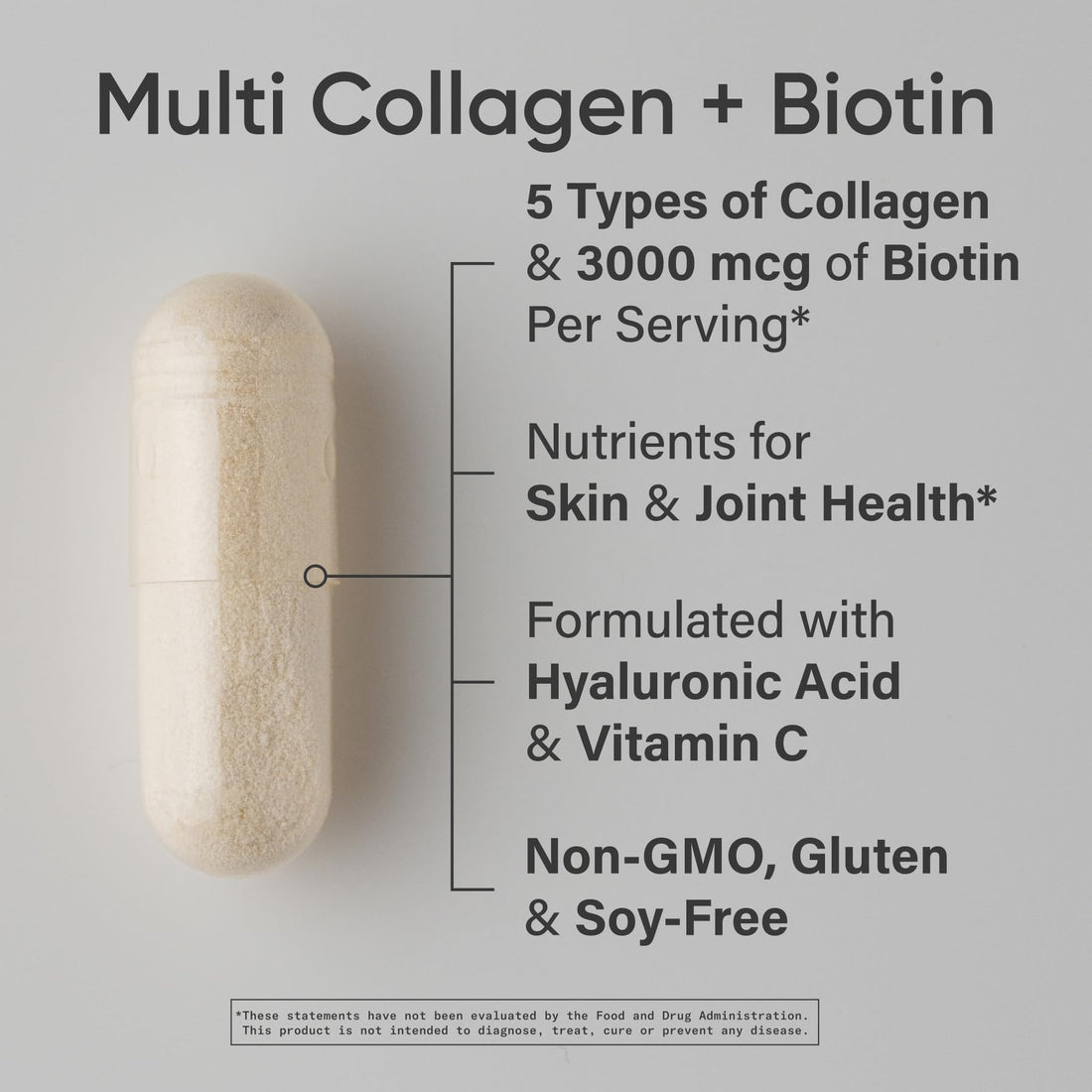 Sports Research® Biotin-Infused Collagen Peptides Complex with Hyaluronic Acid – 5 Multi Collagen Types for Hair, Skin & Joint Support* - Gluten Free · Non-GMO · 90 Capsules Sports Research buy supplements Au