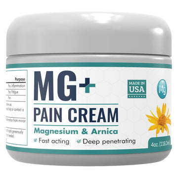 Mars Wellness MG+ Magnesium Cream Pain Relief - Extra Strength Magnesium and Arnica Cream - 4 OZ Tub - Neuropathy, Muscle Pain, and Leg Cramps Relief - 1 Pack MARS WELLNESSBuy Supplements Australia