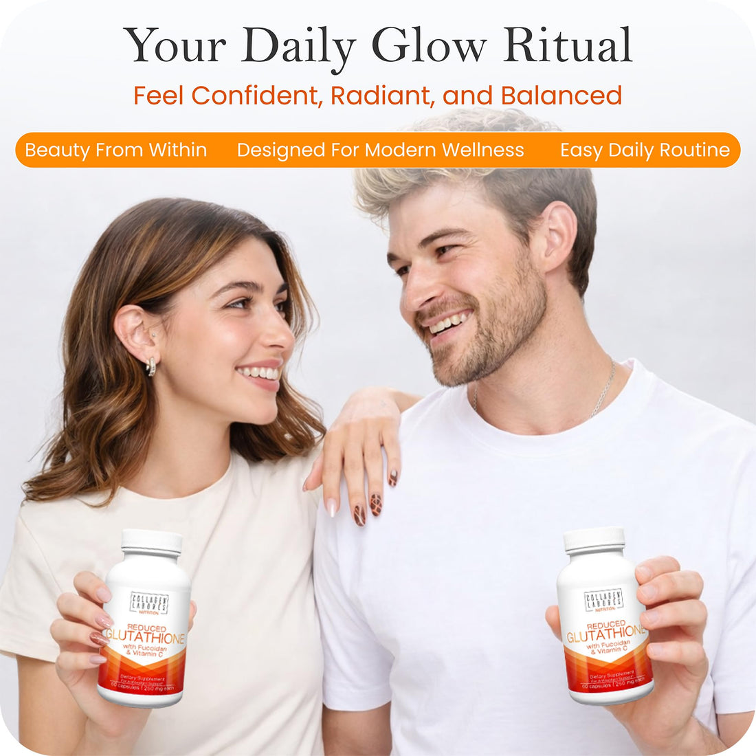 Collagen Labores Nutrition Reduced Glutathione supplement bottle on a white background