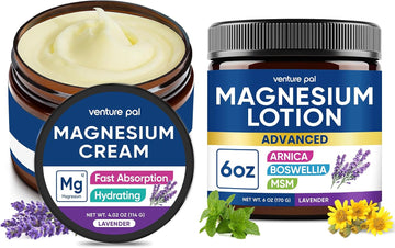 Venture Pal Magnesium Cream & Lotion Lightweight Moisturizing Lotion for Legs & Feet – Safe for Kids – Gifts For Women