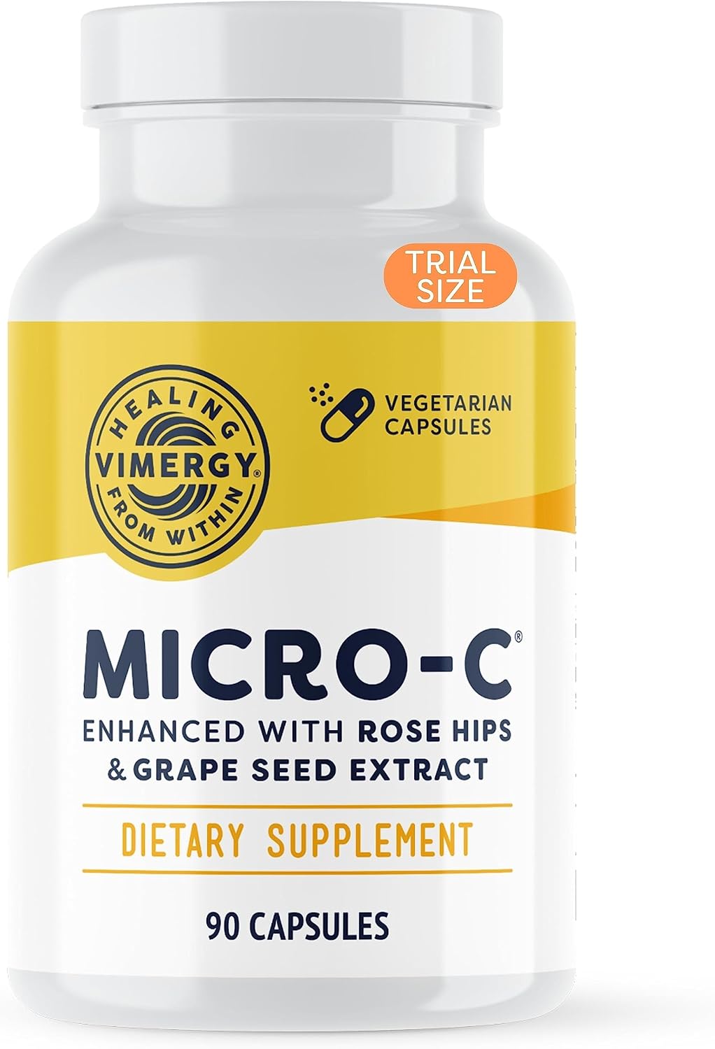 Vimergy Micro-C® Vitamin C Capsules – 500mg per Capsule, Supports Immune Health*, Promotes Collagen Production, Supports Healthy Bones*, Kosher, Vegan & Gluten-Free (90 Capsules)