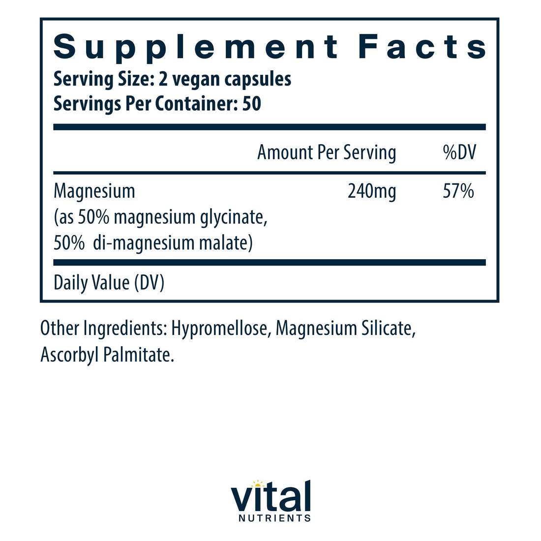 Vital Nutrients Magnesium Glycinate + Malate - 120mg Vegan Magnesium Supplement for Women and Men - Muscle, Heart, Bone Support* - Promotes Relaxation