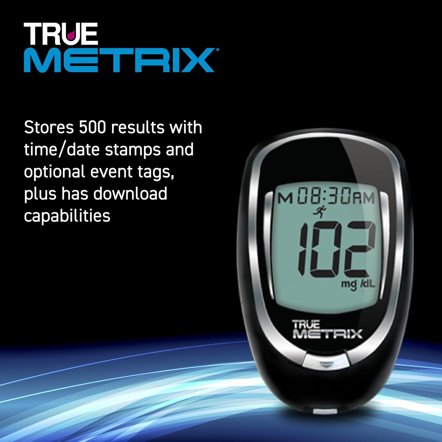 TRUE METRIX Meter Kit, Glucose Monitor, Supplies, Log Book, Solution | Includes Blood Glucose Meter, Case, 100 Test Strips, 100 Lancets, Lancing Device, Control Solution, Log Book
