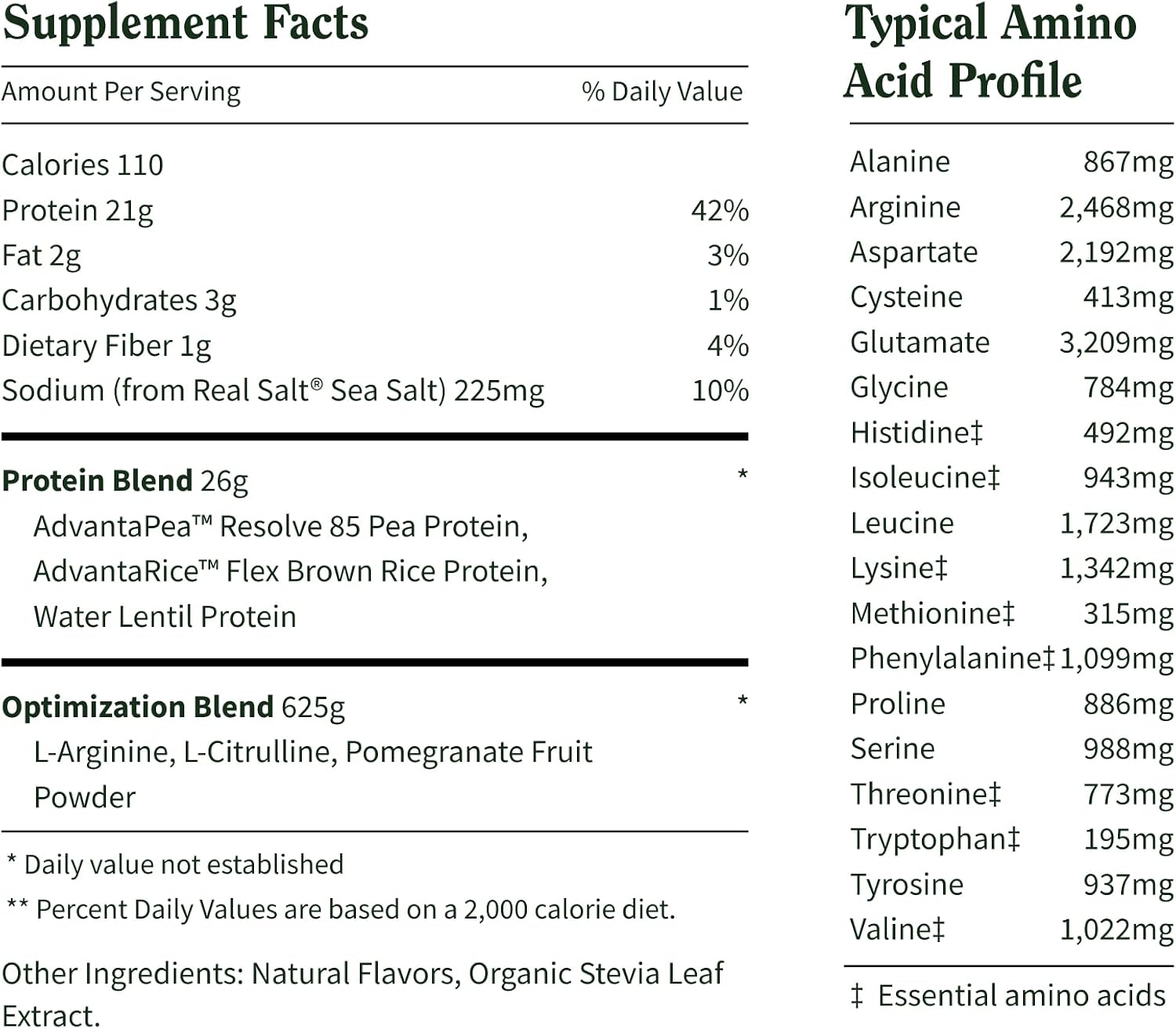 Snap Supplements Plant Based Vegan Protein Powder, Vanilla, 30 Servings