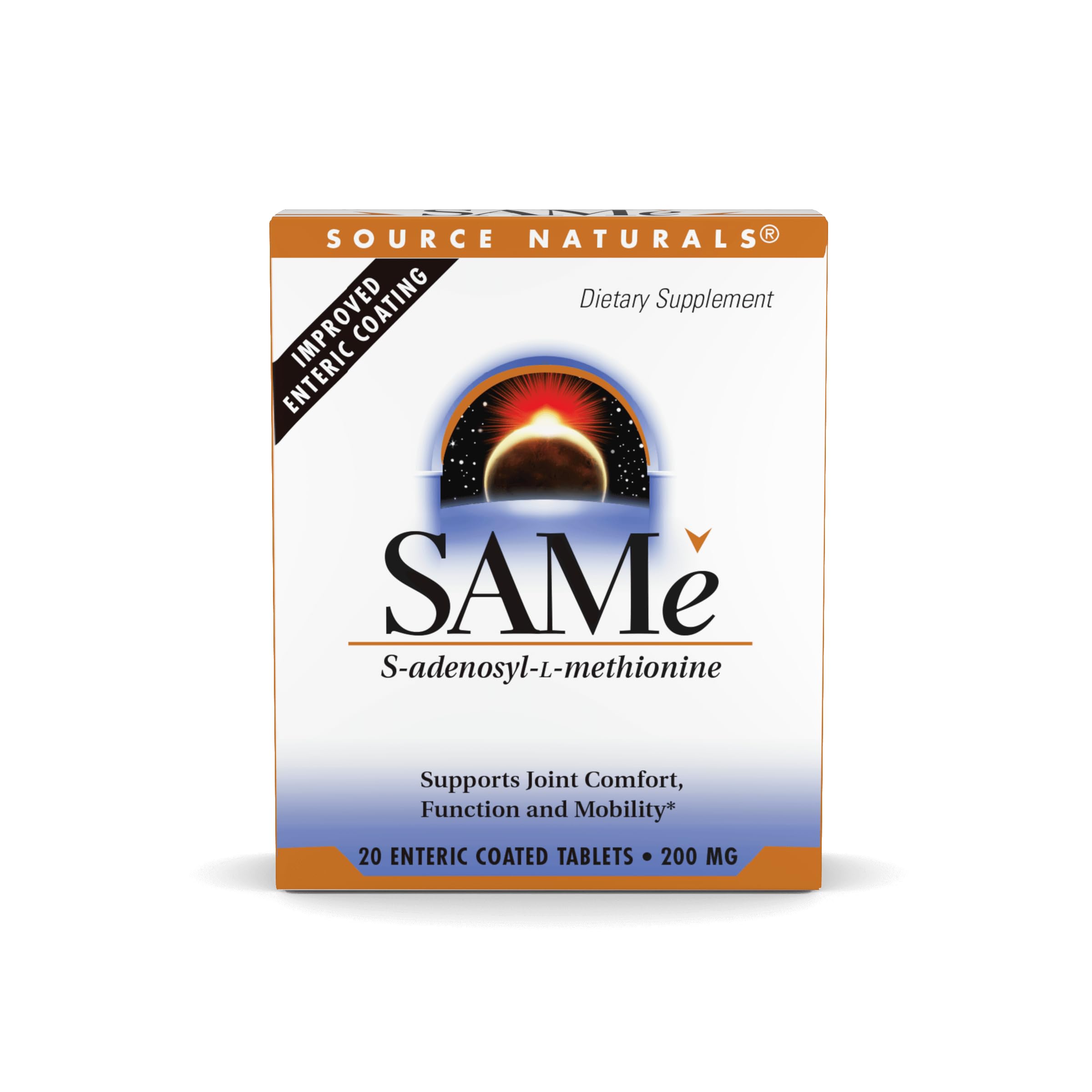 Source Naturals Same, Supports Joint Comfort, 400mg per Serving - 20 Enteric Coated Tablets Source NaturalsBuy Supplements Australia
