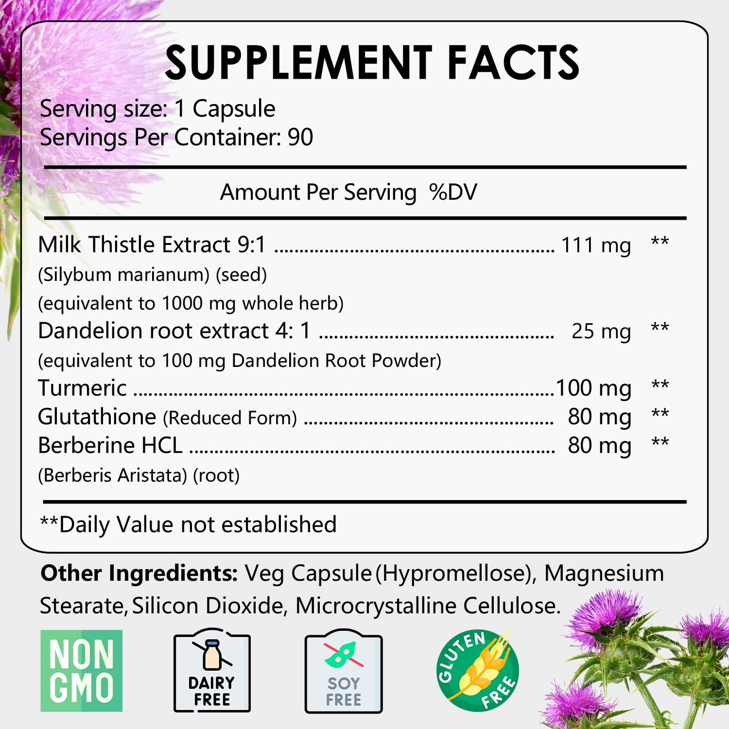CANLIST Milk Thistle Capsules 1000mg, Potent 9:1 Extract, Liver Health Support, Detox & Cleanse, Antioxidant & Gut Health, Non-GMO, Gluten-Free, 90 Capsules