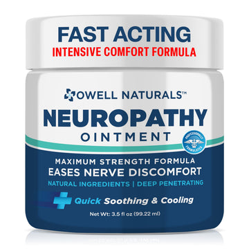 Owell Naturals Neuropathy Nerve Ointment for Feet, Fingers, Hands, Toes, Back, Legs & Arms - Fast-Acting Formula, Max Strength, Cooling Effect, 3.5 Fl Oz Owell NaturalsBuy Supplements Australia