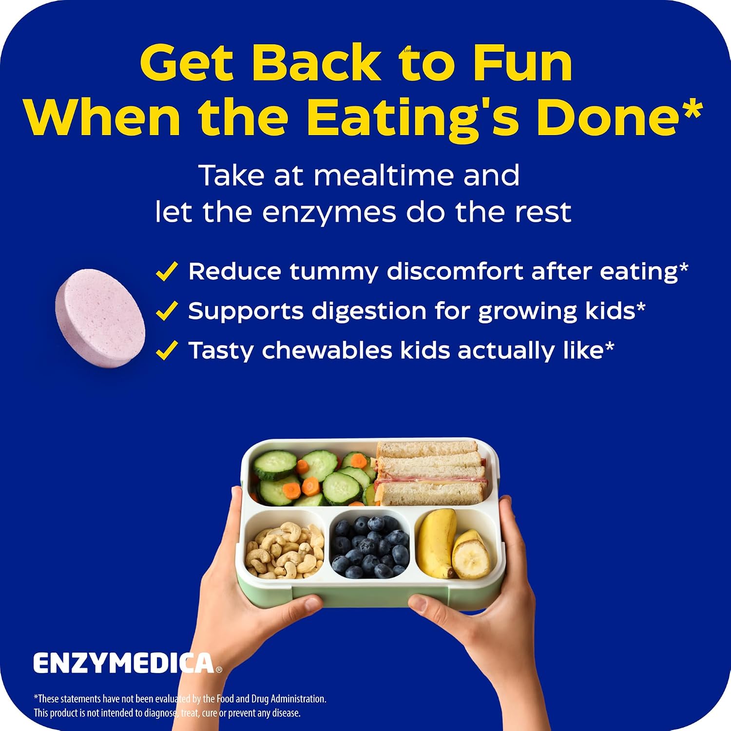 Enzymedica Kids Digest Chewable Digestive Enzyme Supplement - 60 Tablets