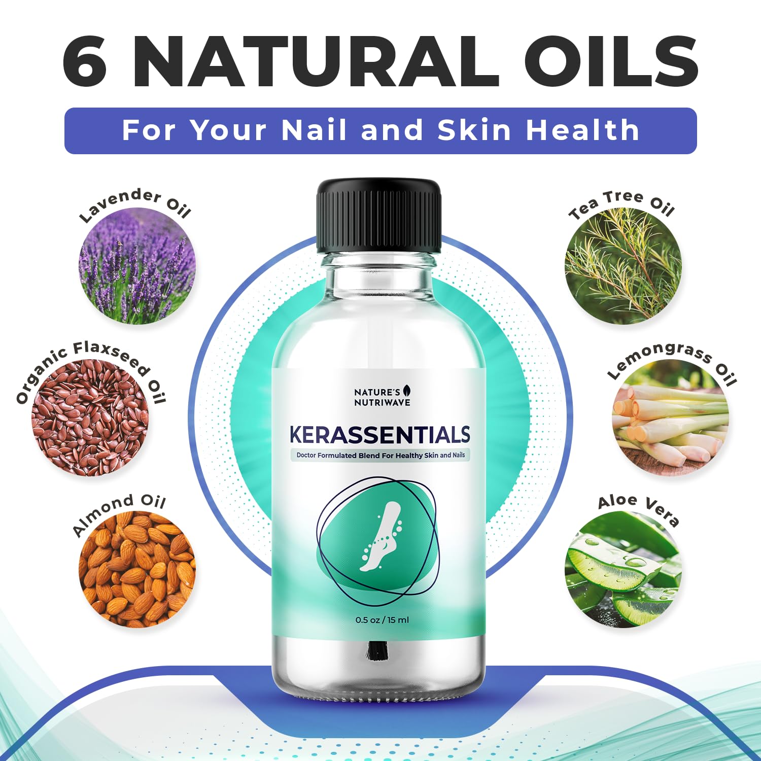 Kerassentials Oil, 8-IN-1 Plant-Based Formula, Natural Ingredients | Made in USA, No Stimulants, Non-GMO – 15ml, 1 Month Supply | Topical oil with an 8-in-1 plant-based blend | Non-GMO, No Stimulants, Made in USA | Applies directly to nails & skin