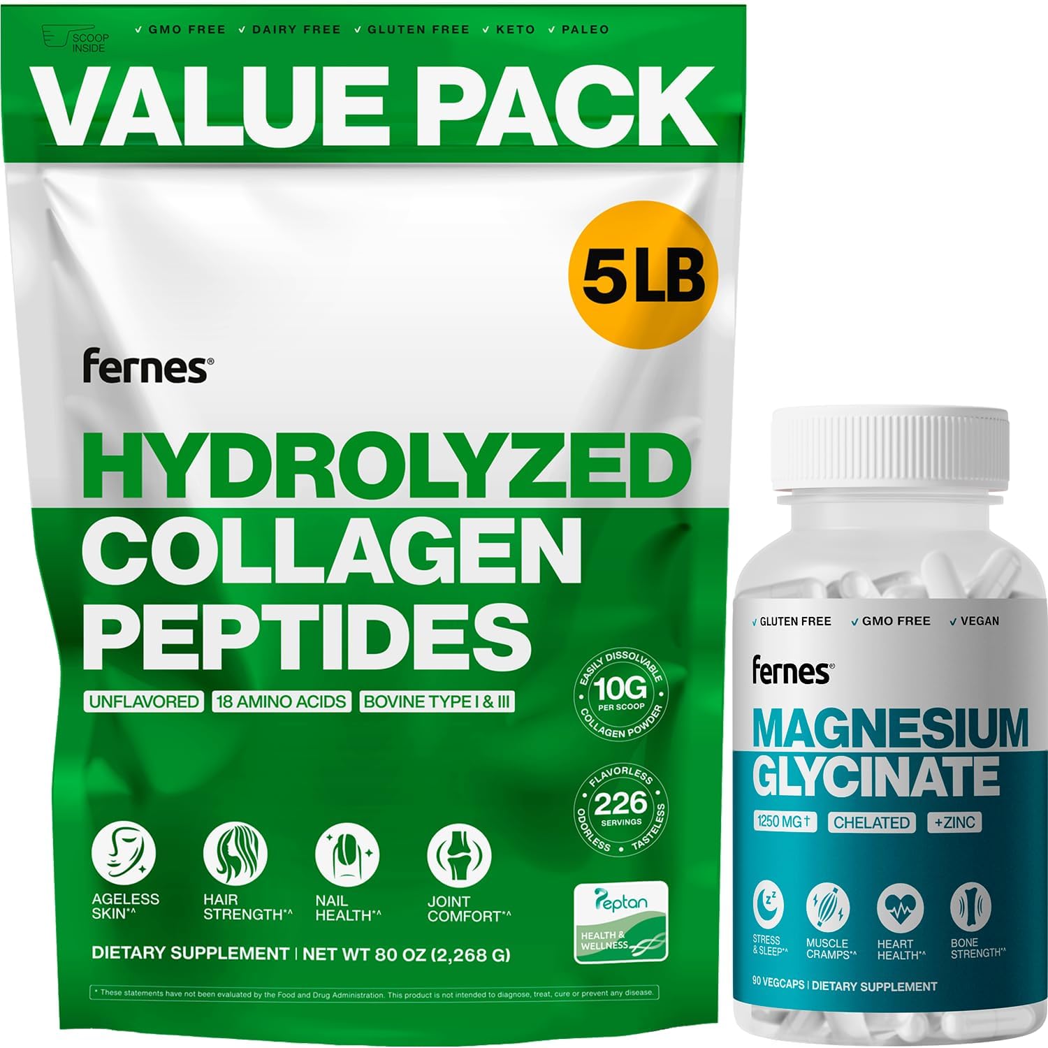 Collagen (5LB) + Magnesium Glycinate 1250mg
