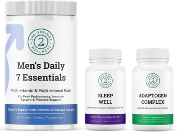 Men's Daily 7 Essentials, Sleep Well & Adaptogen Complex Bundle