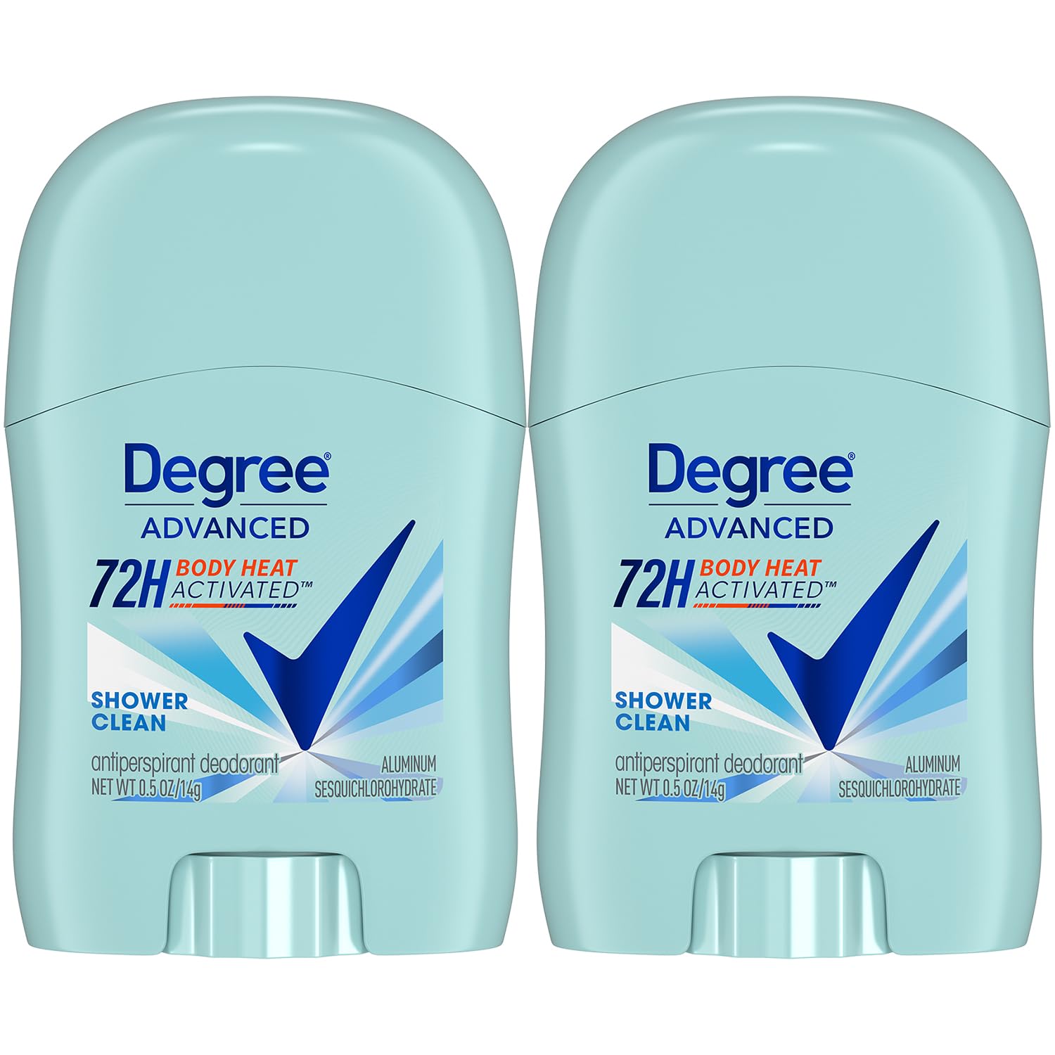 Degree Advanced Travel Deodorant Bulk Variety 24-Pack, 0.5 Oz Ea | 72H Body Heat Activated Mini Antiperspirant Deodorant Bundle | 12 Cool Rush for Men + 12 Shower Clean for Women