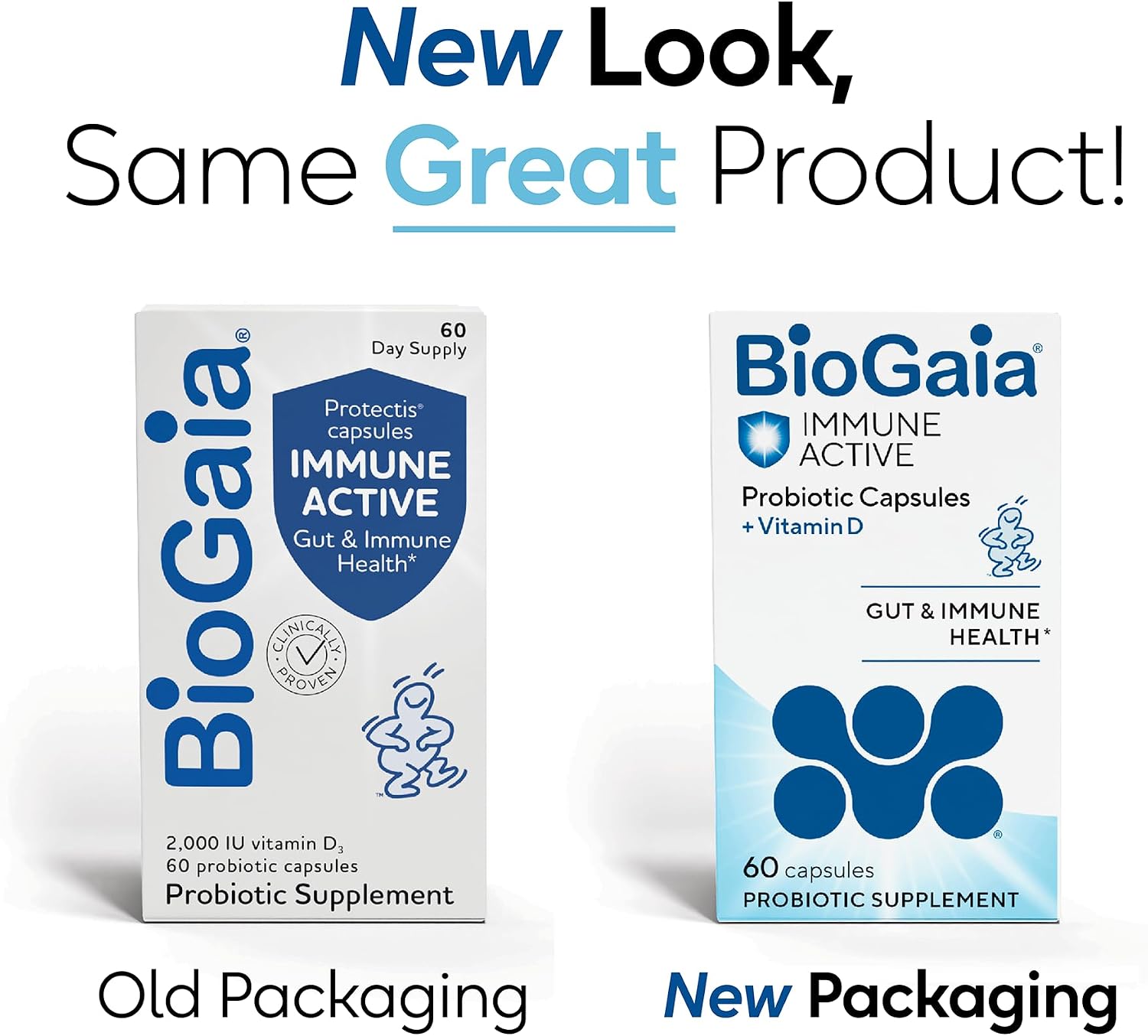 BioGaia Protectis Immune Active Probiotic | Probiotic + Vitamin D | Supports Immune, Digestive and Overall Health | Probiotics for Men & Women | Capsules | 60 Day Supply