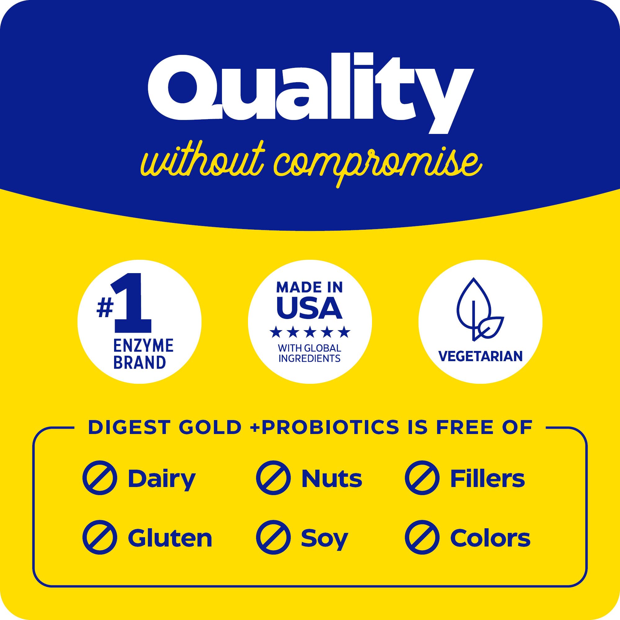 Enzymedica Digest Gold + Probiotics - Digestive Enzyme Supplement for Women & Men, Enzyme and Probiotic Capsules for Digestion, Gut Health Support, Helps Gas & Bloating, Vegetarian - 45 Caps