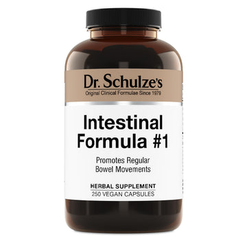 Dr. Schulze's Intestinal Formula #1 - Bowel Movement Supplement for Colon Health Support - Bloating & Constipation Aid - Intestinal Cleanse - All-Natural - Plant-Based - Vegan - 250 Count Dr. Schulze'sBuy Supplements Australia