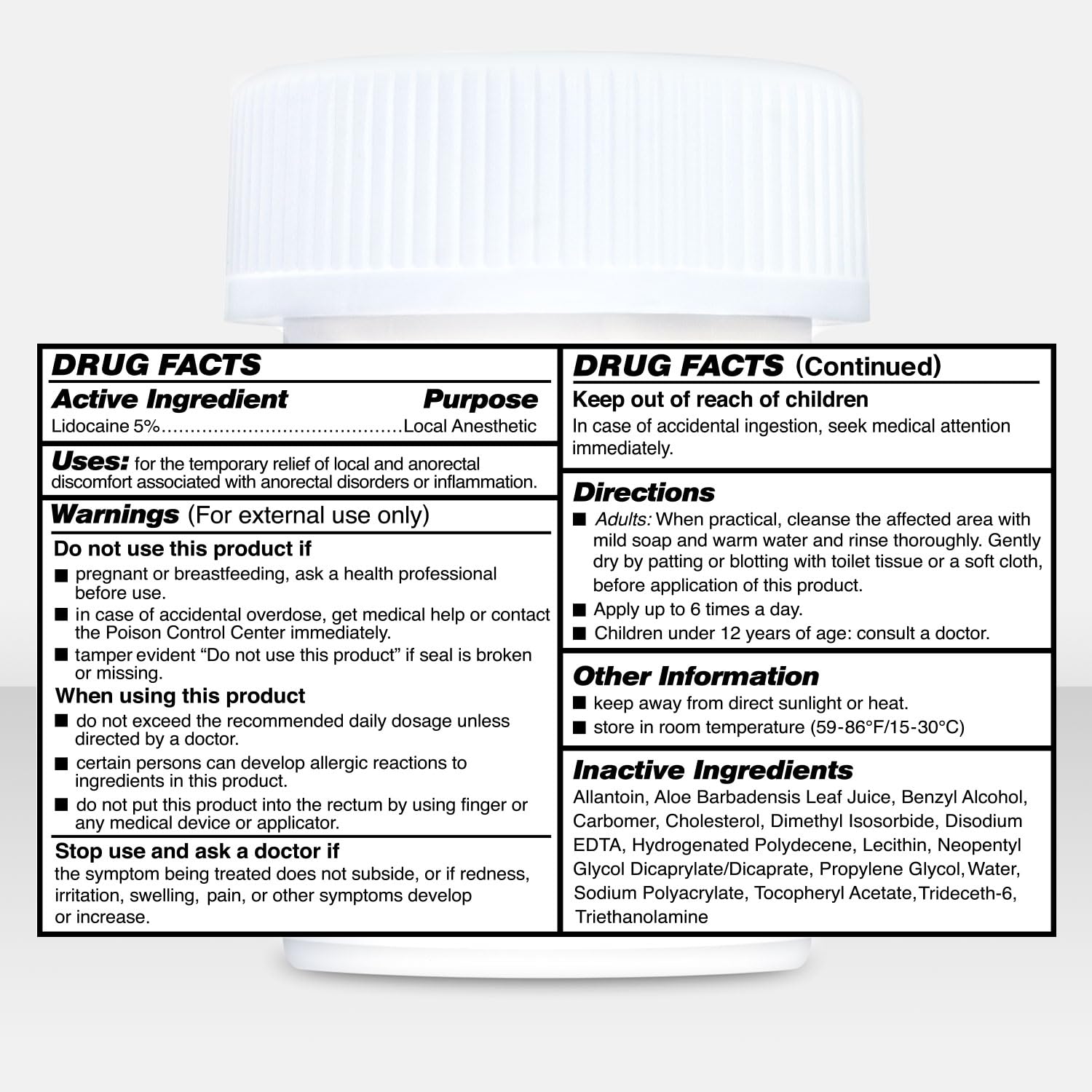 Clinical Resolution Numb Master 5% Lidocaine Numbing Cream for Pain Relief, Topical Anesthetic Burn Itch Cream Maximum Strength, Fast Acting Hemorrhoid Treatment with Vitamin E and Aloe, 1.25 Oz