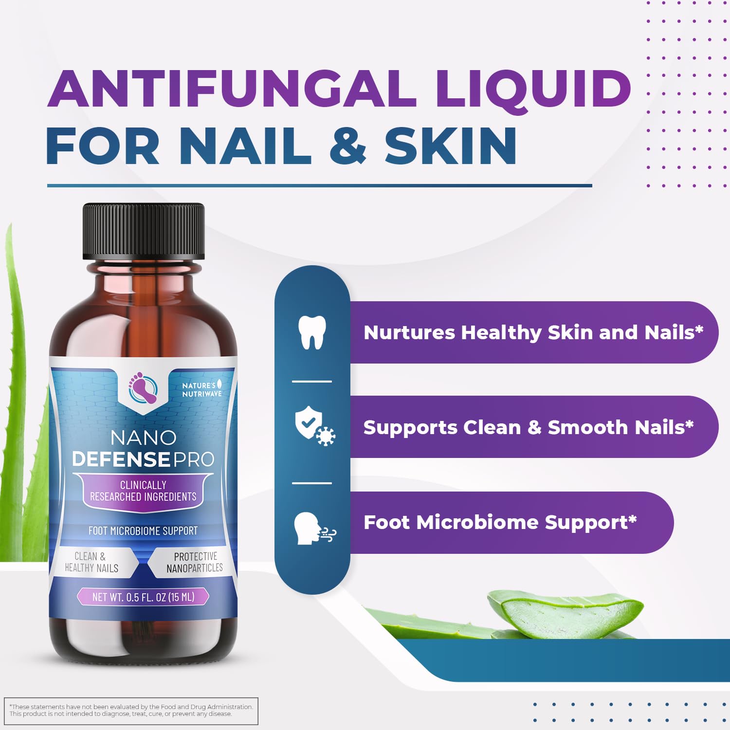 NanoDefense Pro Drops – Botanical Nail Formula – 15ml, 1 Month Supply | Original-formula topical nail drops, botanical blend | Non-GMO | Applies directly to nails, no rinse