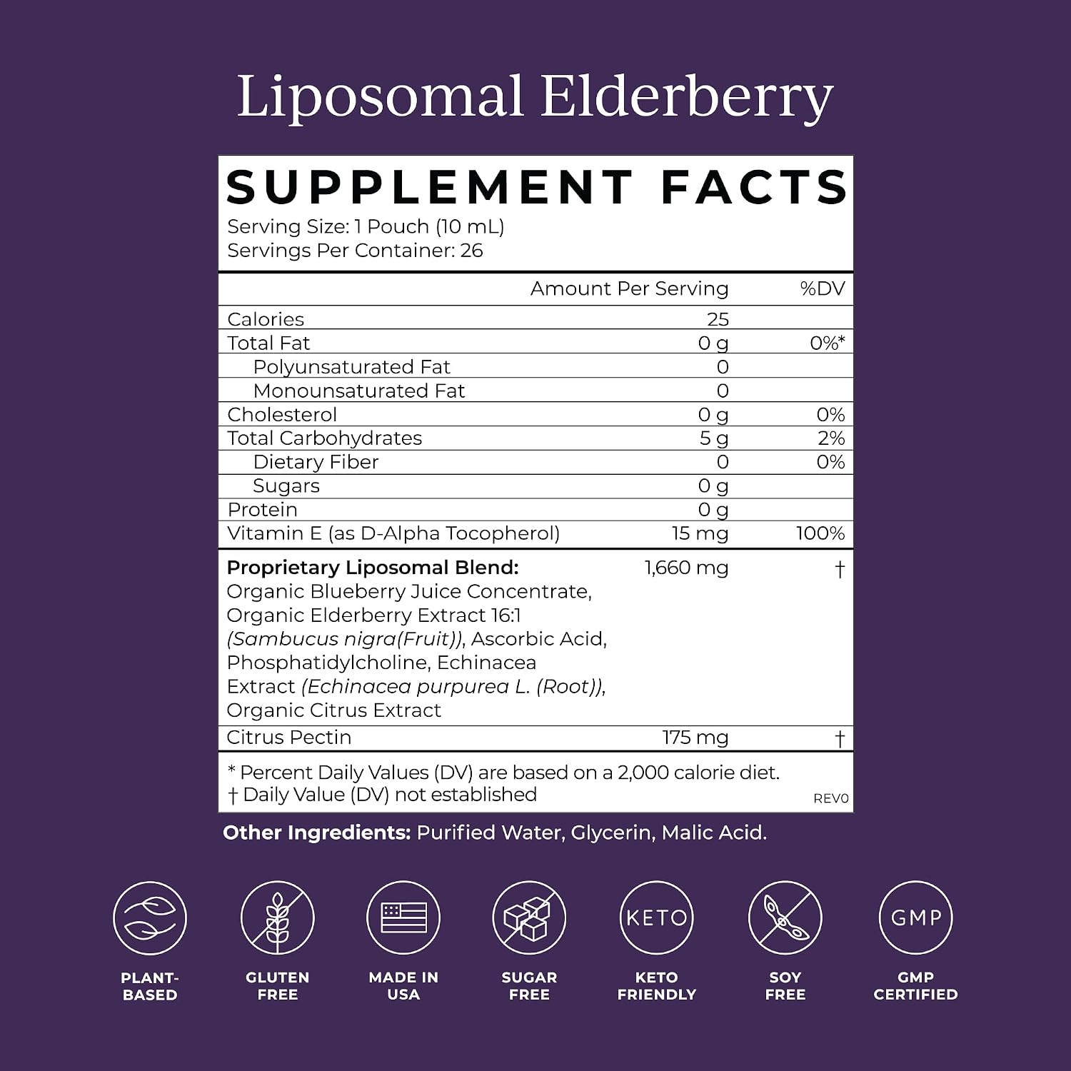 CYMBIOTIKA Liposomal Elderberry with Vitamin E for Immune Support