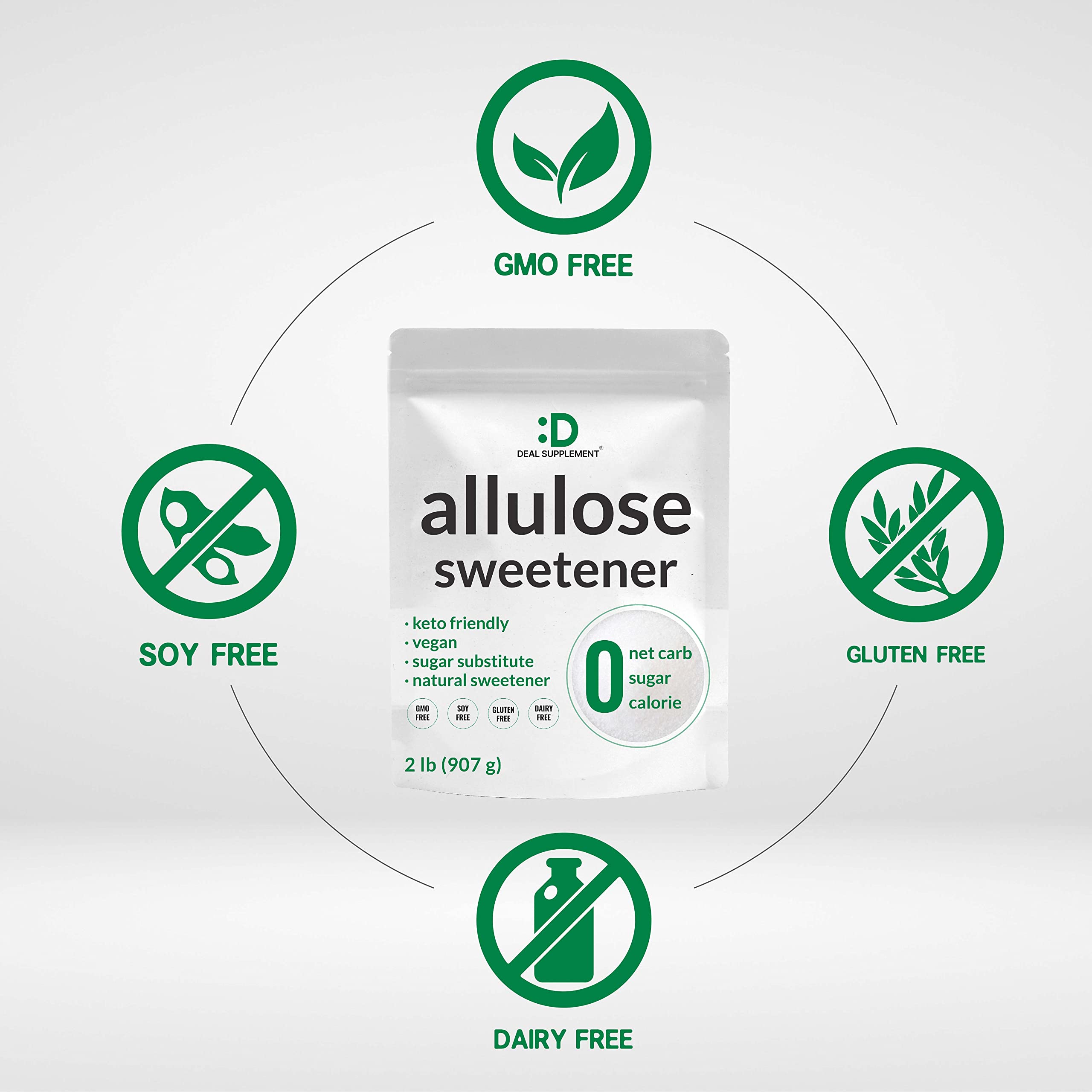 Allulose Sweetener 6 Pounds – Natural Sugar Substitutes, No Aftertaste – Keto Friendly, Vegan, Zero Net Carb, Zero Calorie – Great for Cooking & Baking