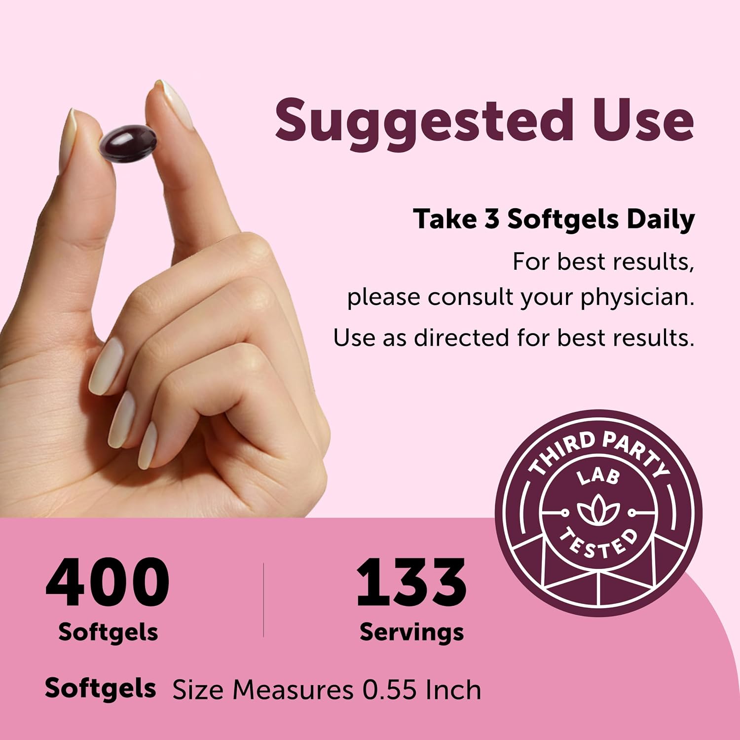 Hair Skin and Nails Vitamins for Women & Men | 400 Softgels with MCT Oil | 21-in-1 Argan Oil, Hyaluronic Acid, Collagen, Keratin & Biotin Supplement | 133-Day Supply | Non-GMO, Gluten Free