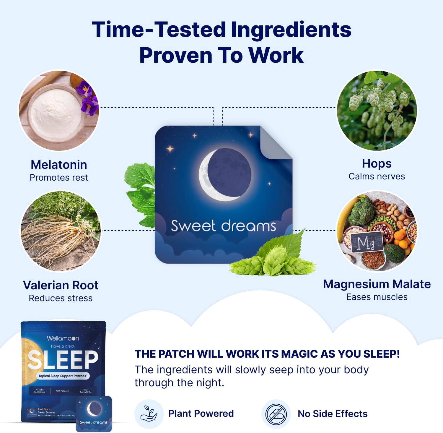 Wellamoon Sleep & Nasal Strip Bundle — Night-time Patch + Nasal Breathing Strips for Better Rest & Comfort