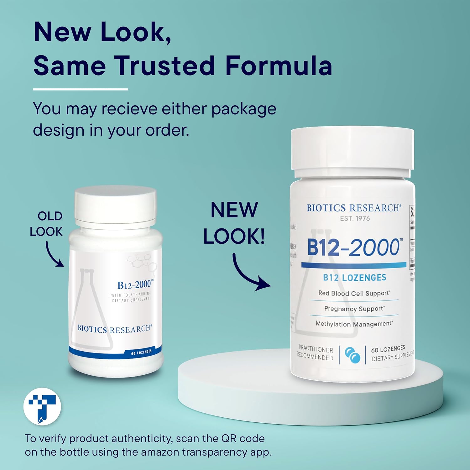 BIOTICS RESEARCH B12-2000™ Vitamin B12 2000 mcg, B6, Folate–B12 Sublingual Lozenges, Methylation Support Supplement, High Potency, Highly Absorbable, Natural, Berry Flavor, Dissolves Easily–60 Count