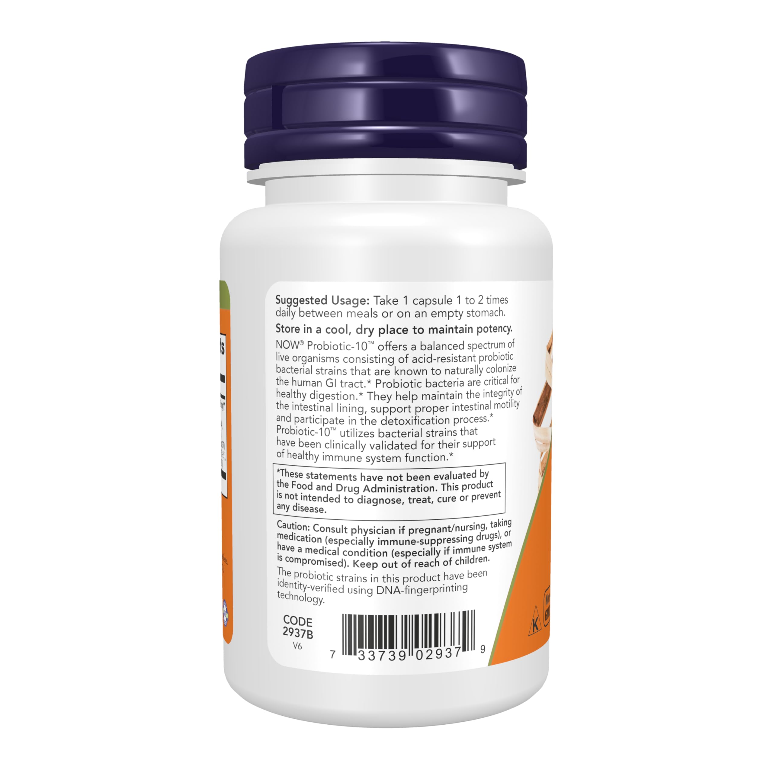 NOW Foods Supplements, Probiotic-10™, 25 Billion, with 10 Probiotic Strains, Dairy, Soy and Gluten Free, Strain Verified, 100 Veg Capsules